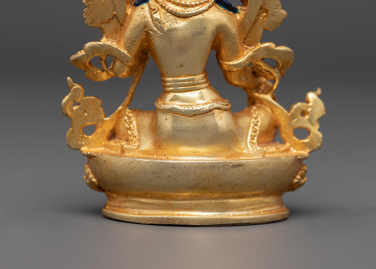 Tibetan Green Tara Bodhisattva Statue | Buddha of Compassion and Healing