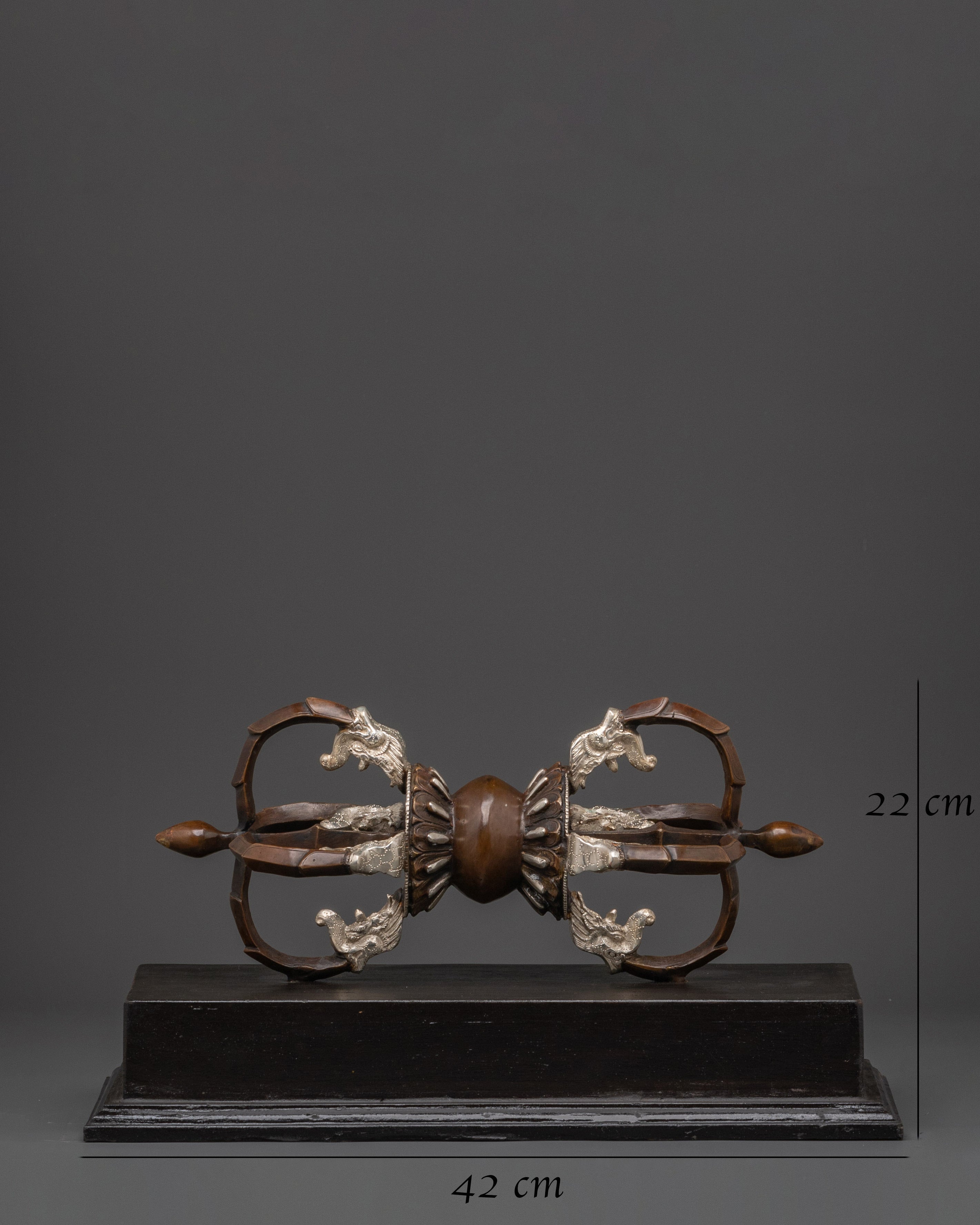 Handcrafted Spiritual Dorje Artifact | Unique Spiritual Decor with Stand