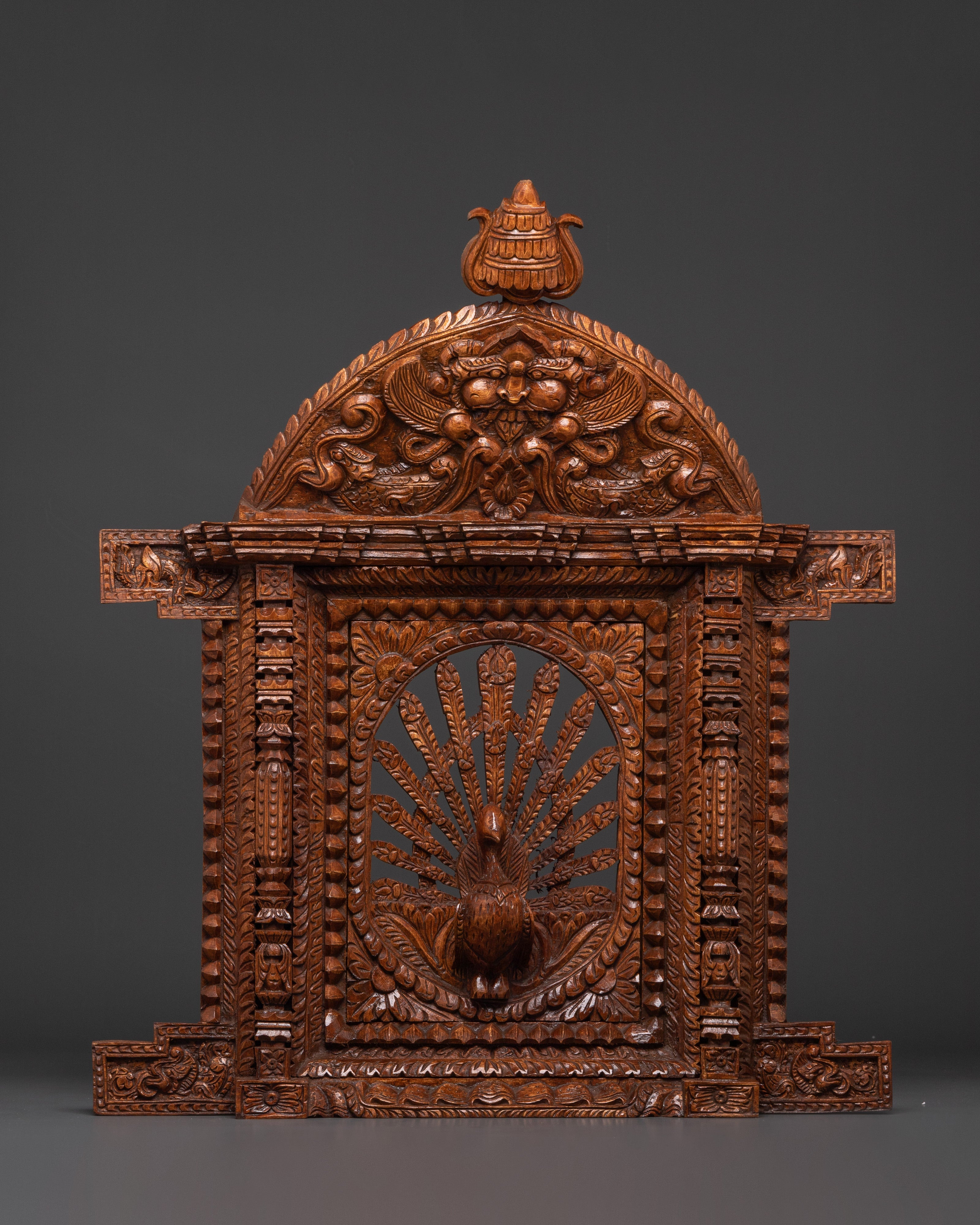 Hand carved Peacock wall art