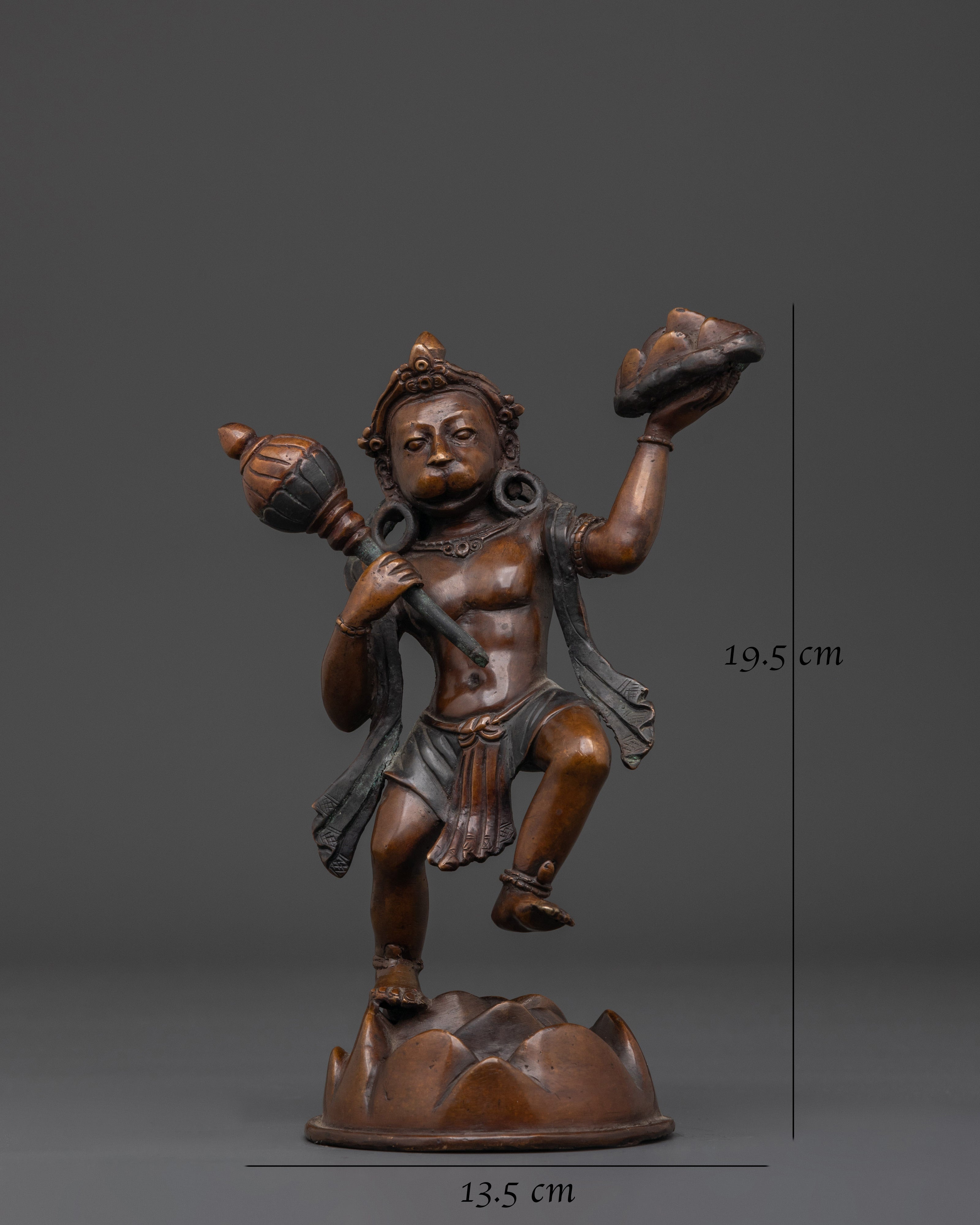 Hanuman Hindu Deity Statute | Traditional Statue of the Hindu God for Your Altar