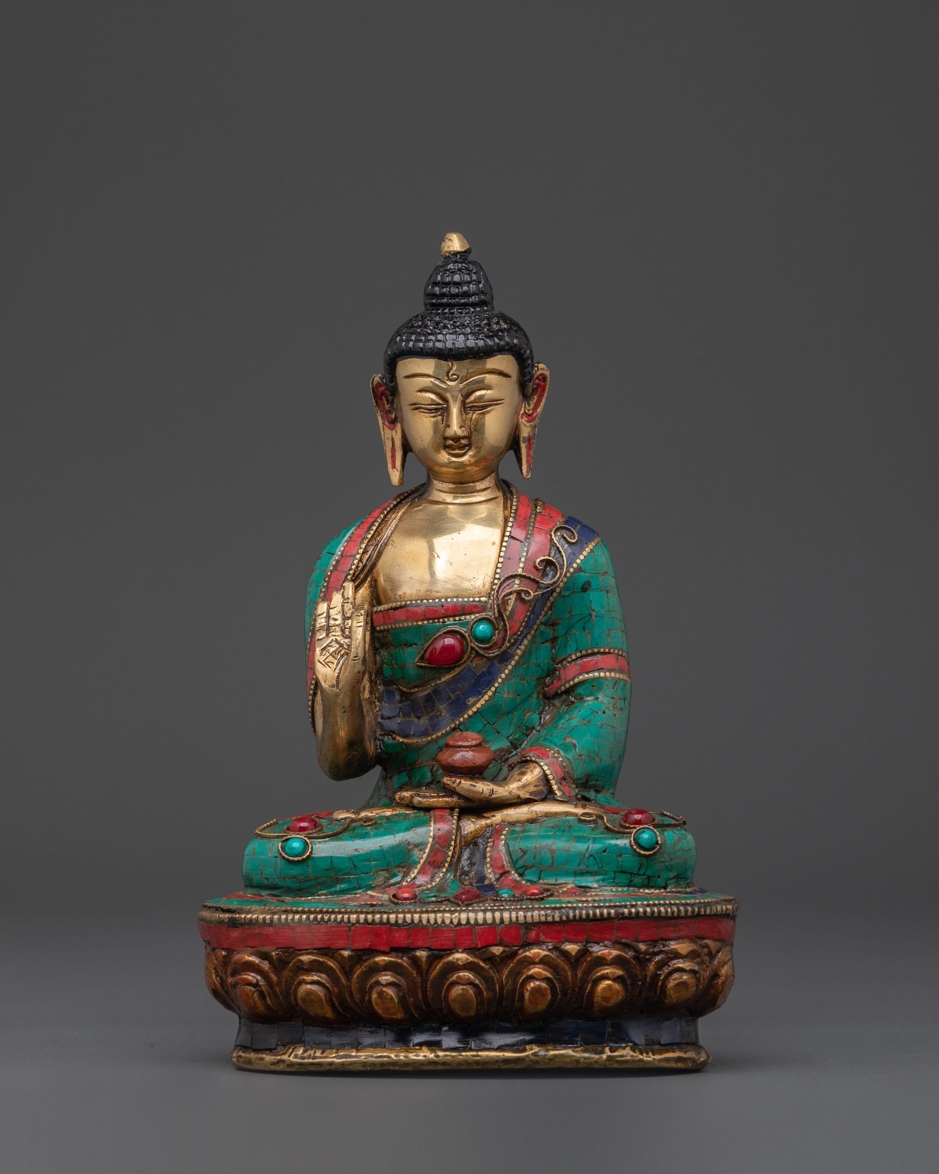 Handmade Amoghasiddhi Buddha Sculpture