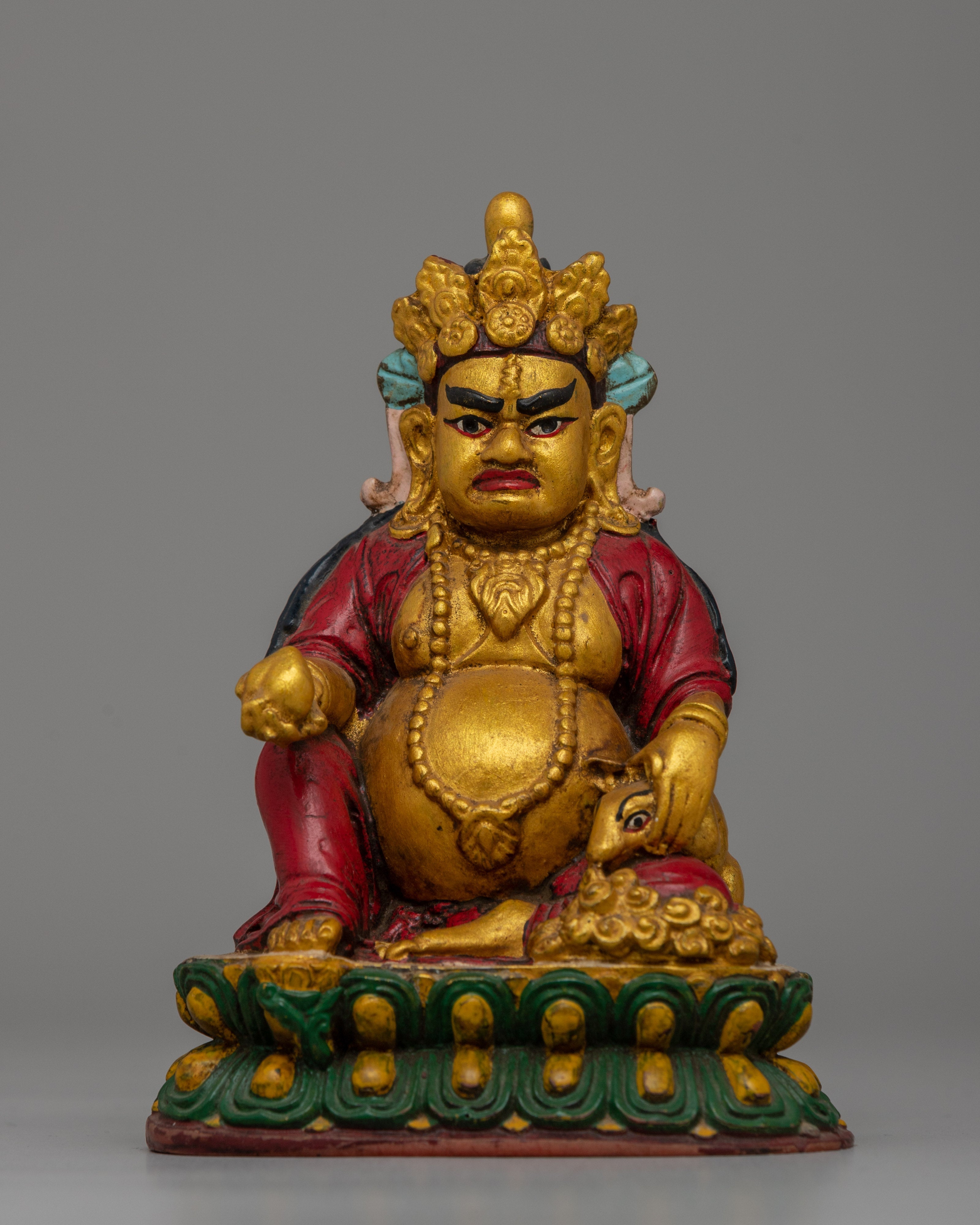 Hand-Painted Resin Dzambhala Statue