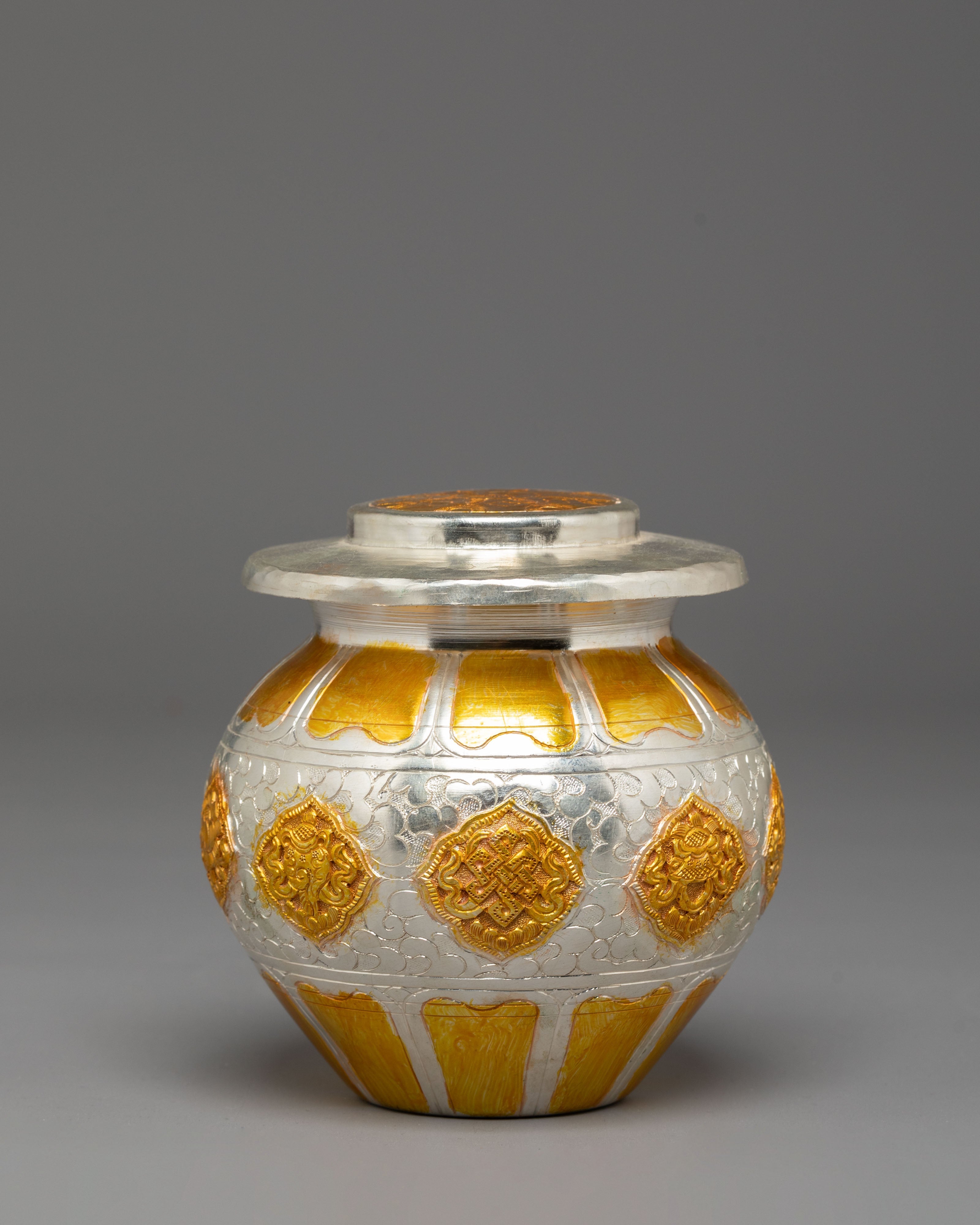 Gold Plated Rice Pot for Offering