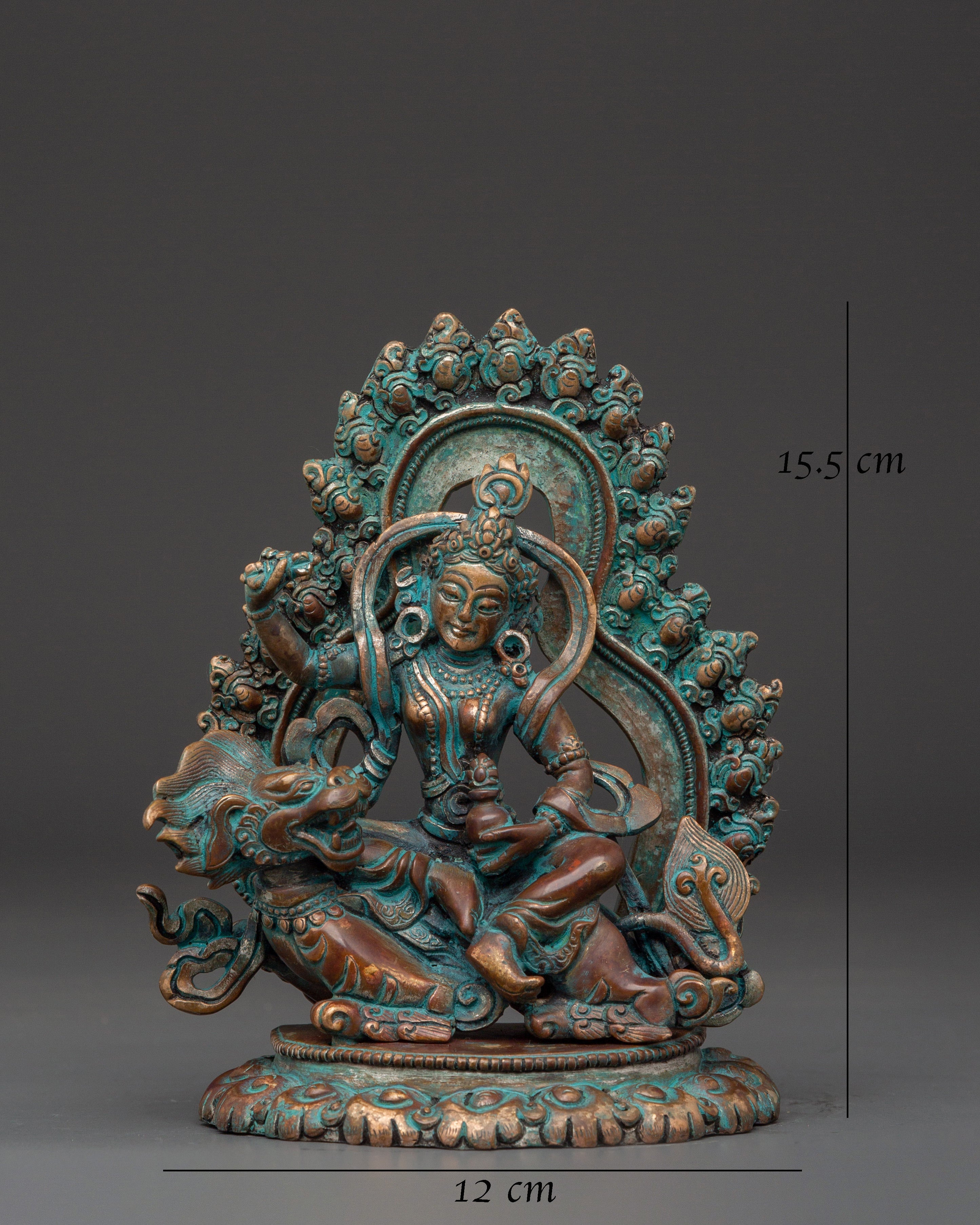 Tseringma Copper Statue | Tibetan Long Life Goddess