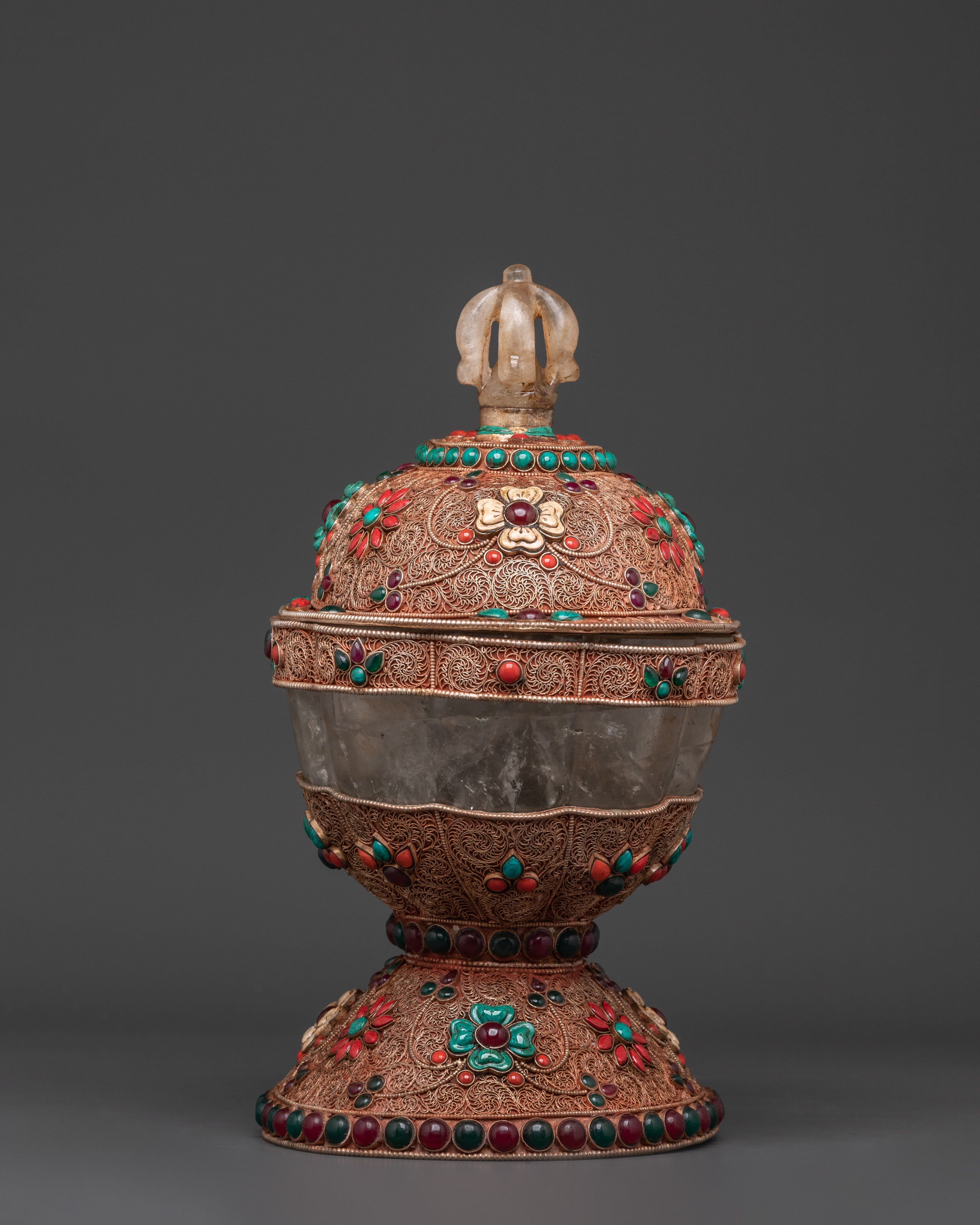 Decorative kapala ritual cup