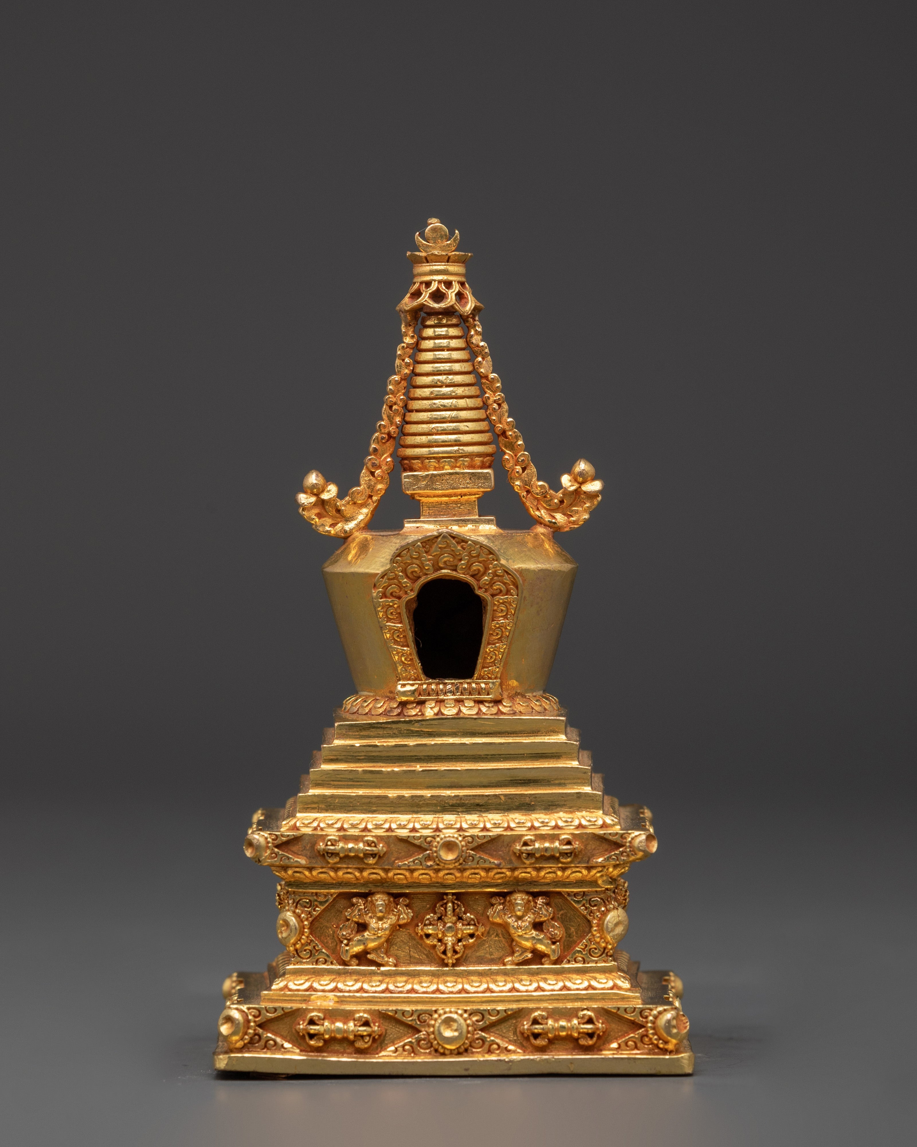 Buddhist Spiritual Copper Stupa