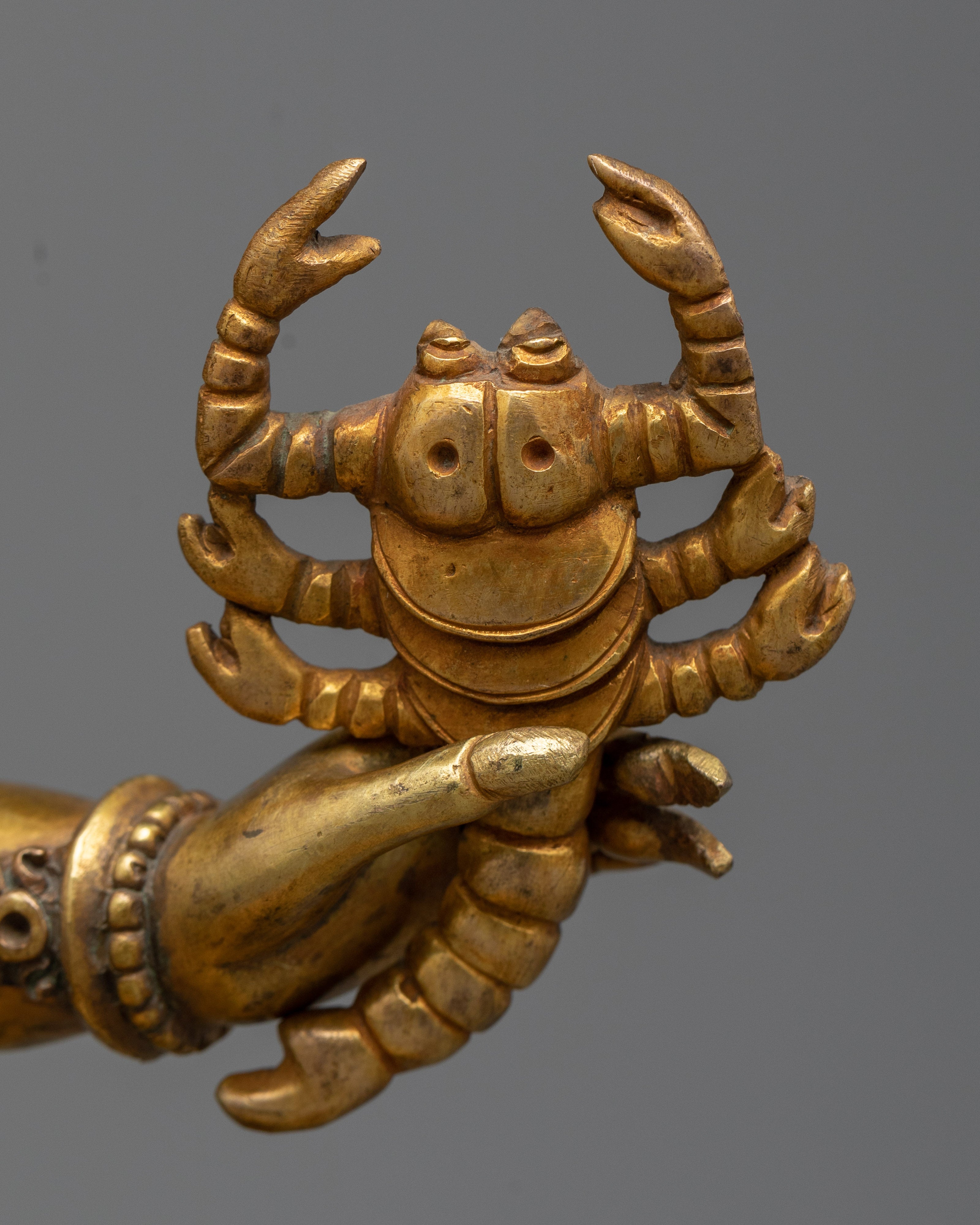 Fierce Guru Drakpo Idol | 24K Gold Gilded Copper Sculpture