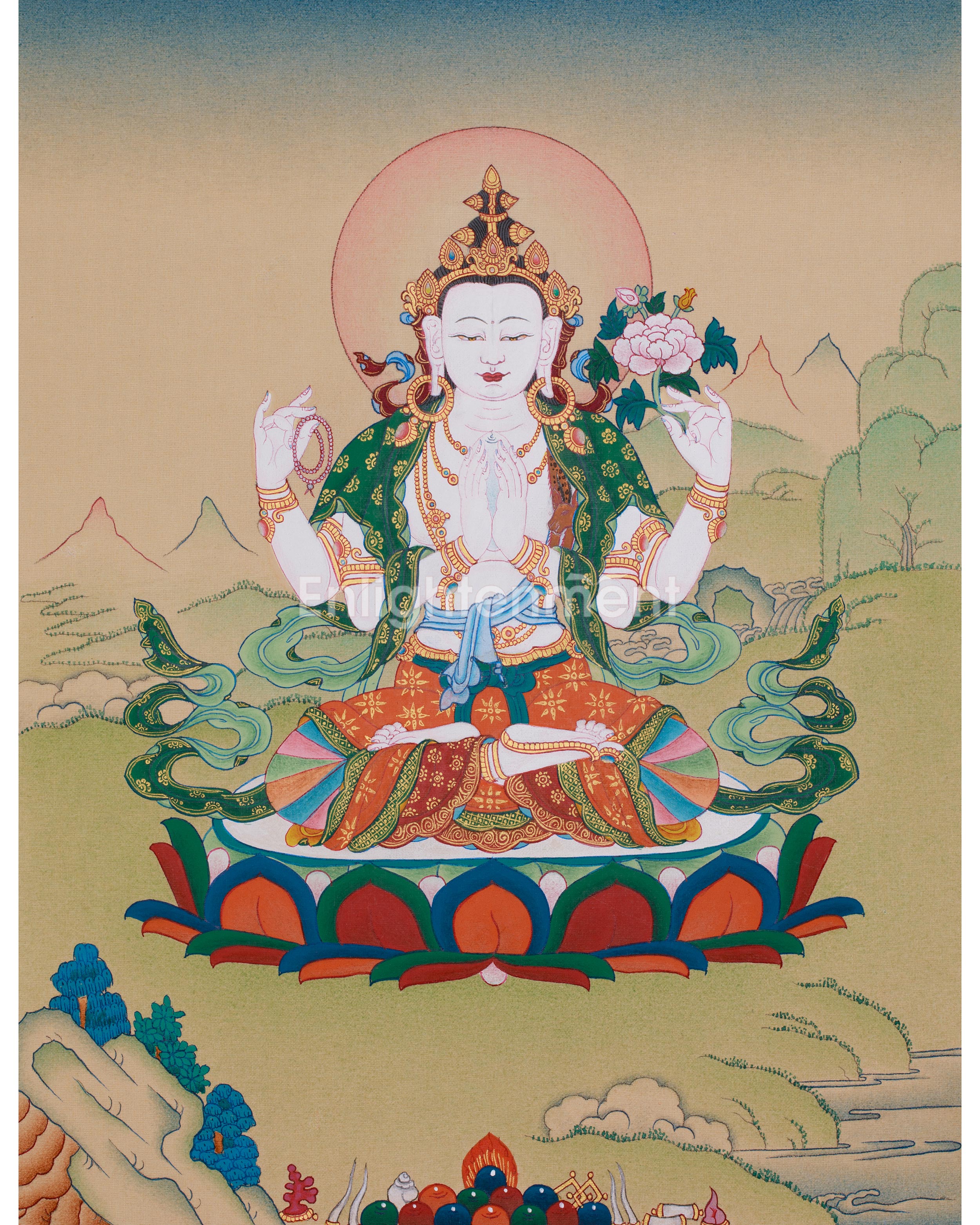 four-armed-avalokiteshvara-compassion-buddha