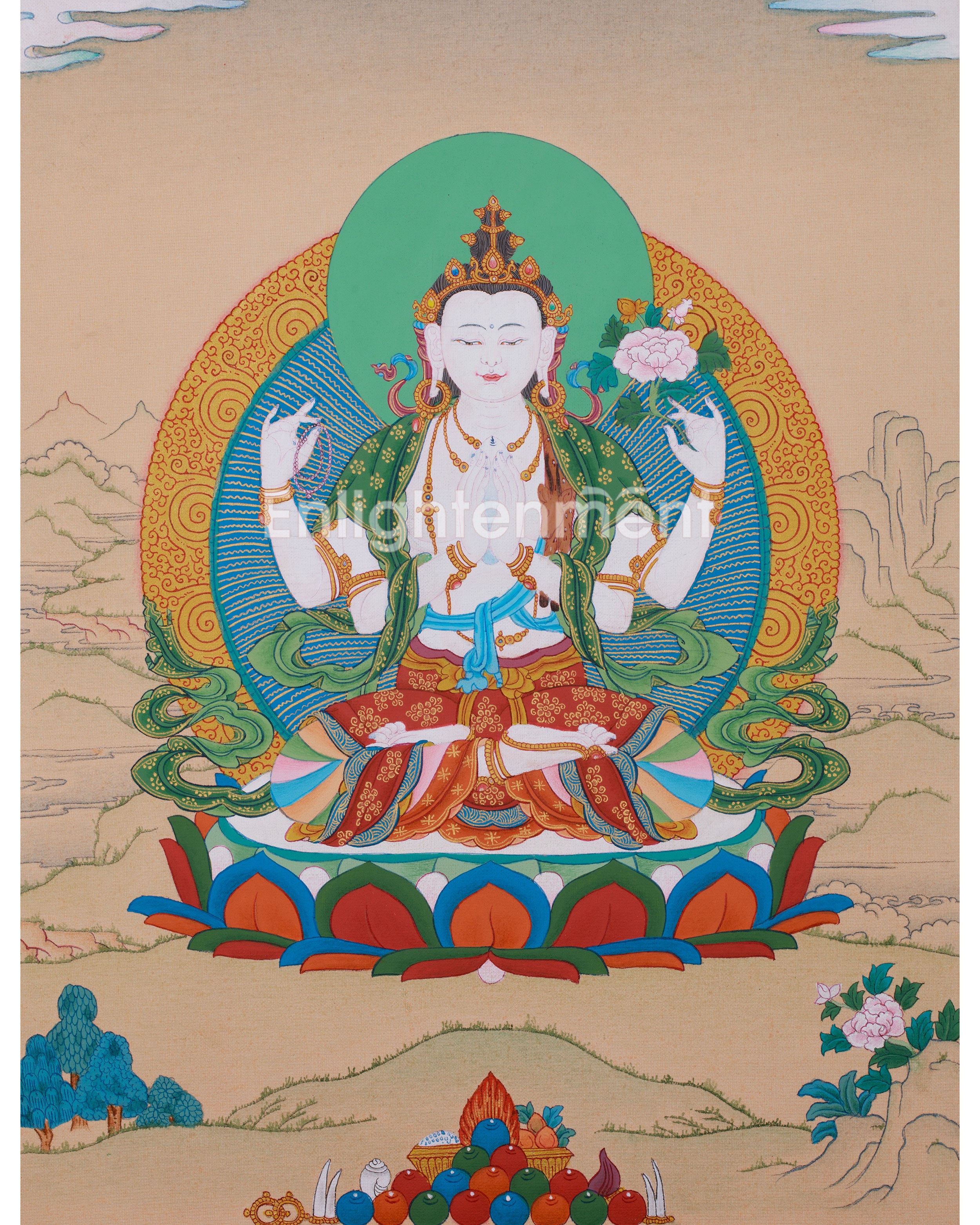 four-armed-avalokiteshvara-painting
