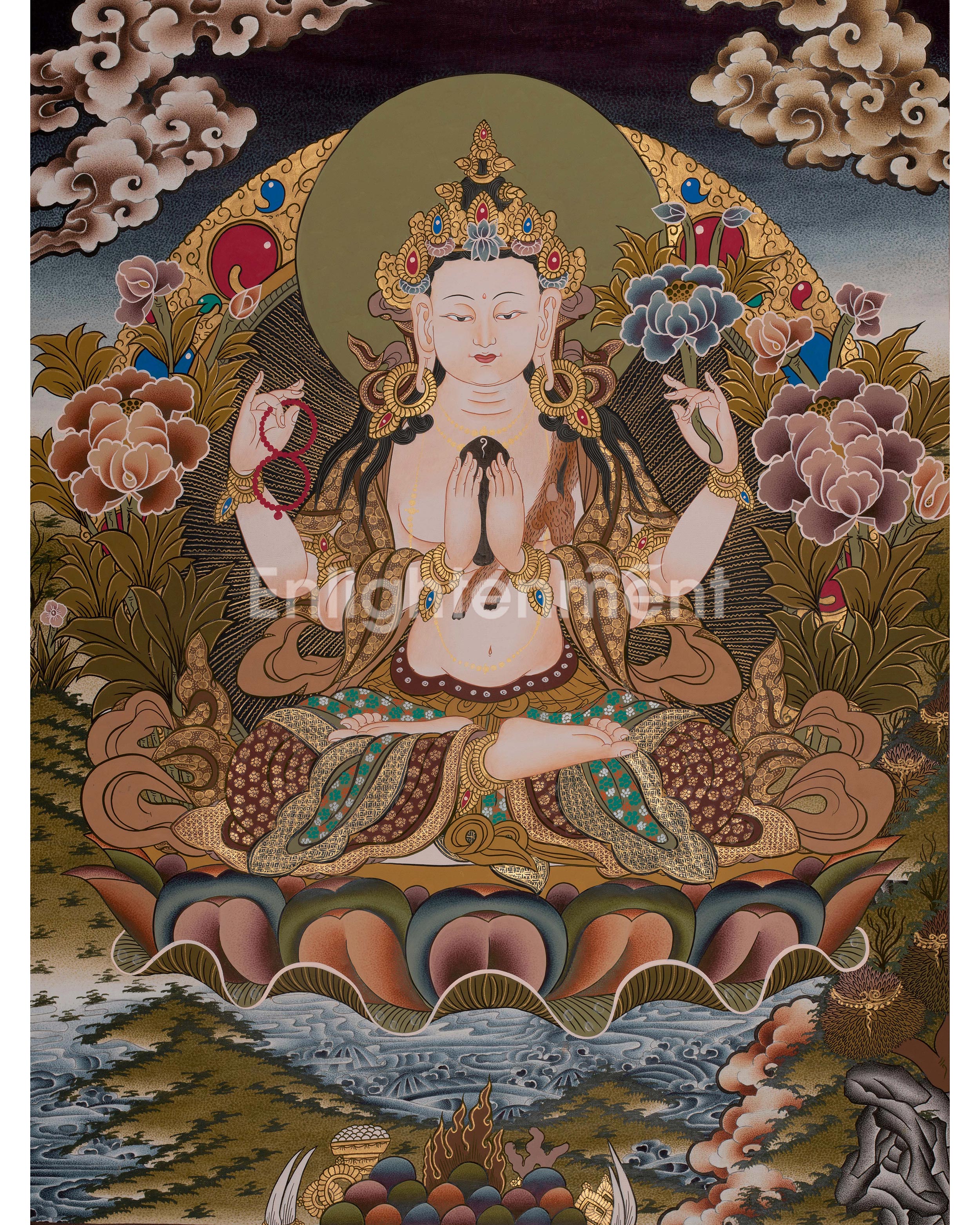 four-armed-chenrezig-thanka