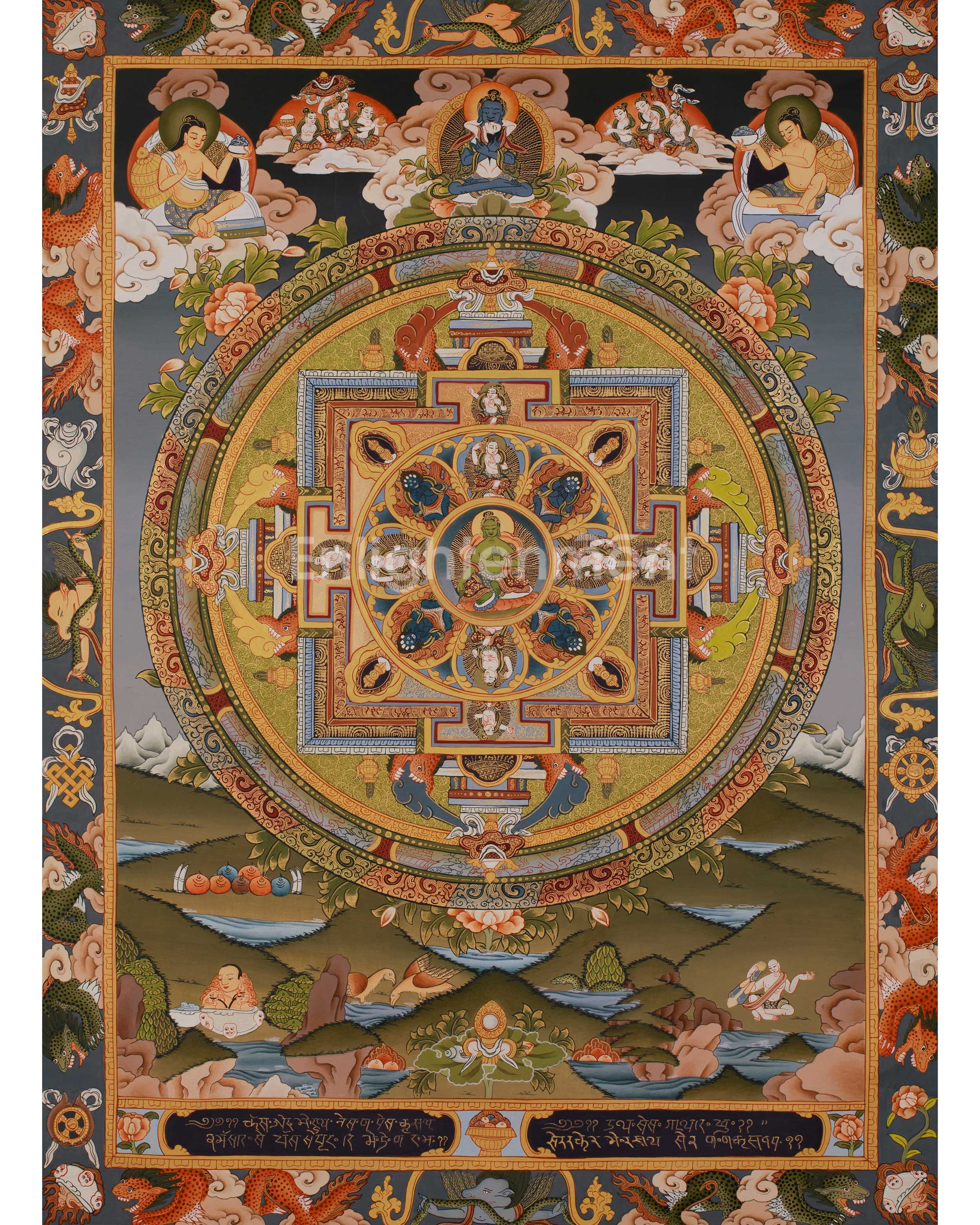 green-tara-mandala-painting