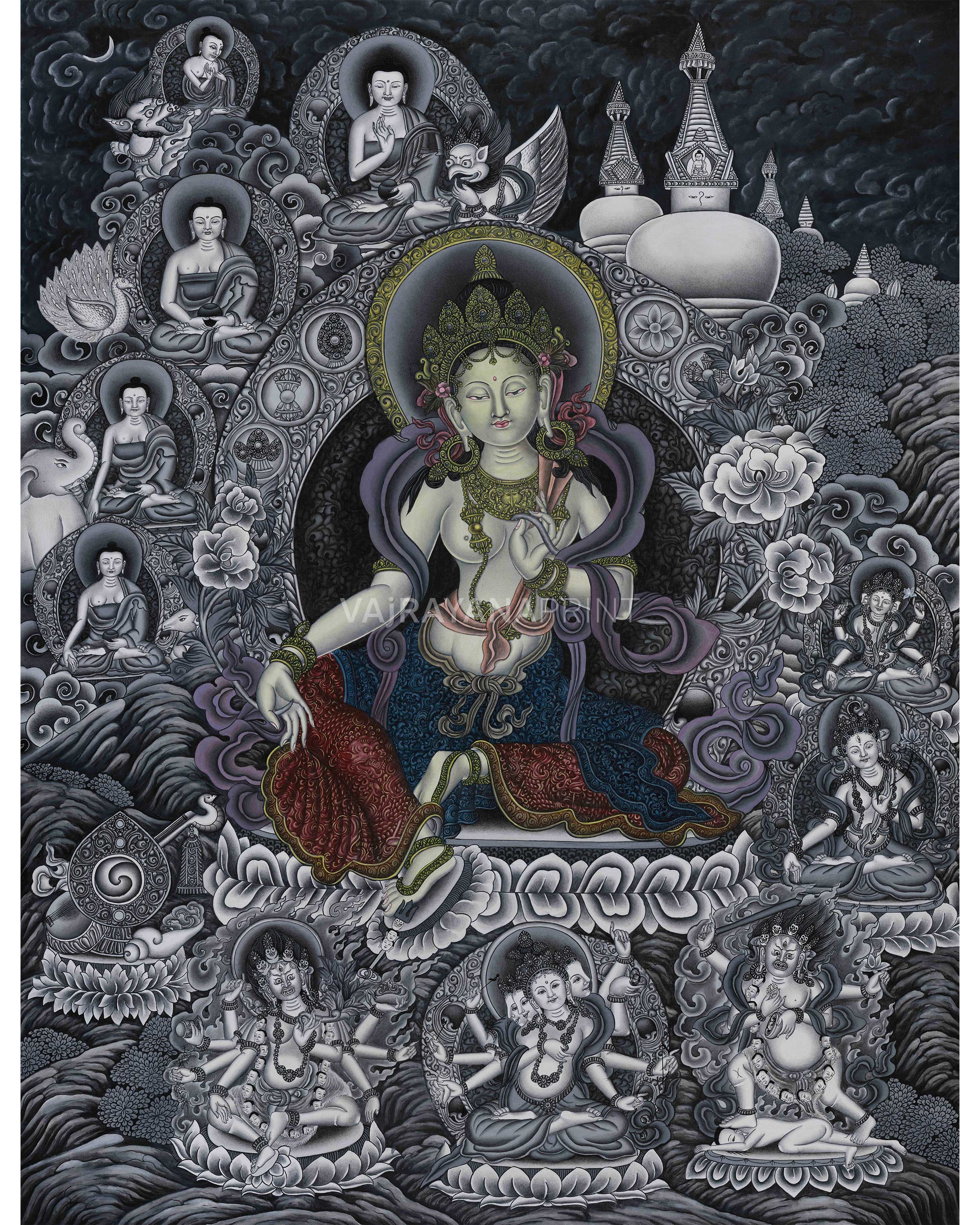 green tara digital print