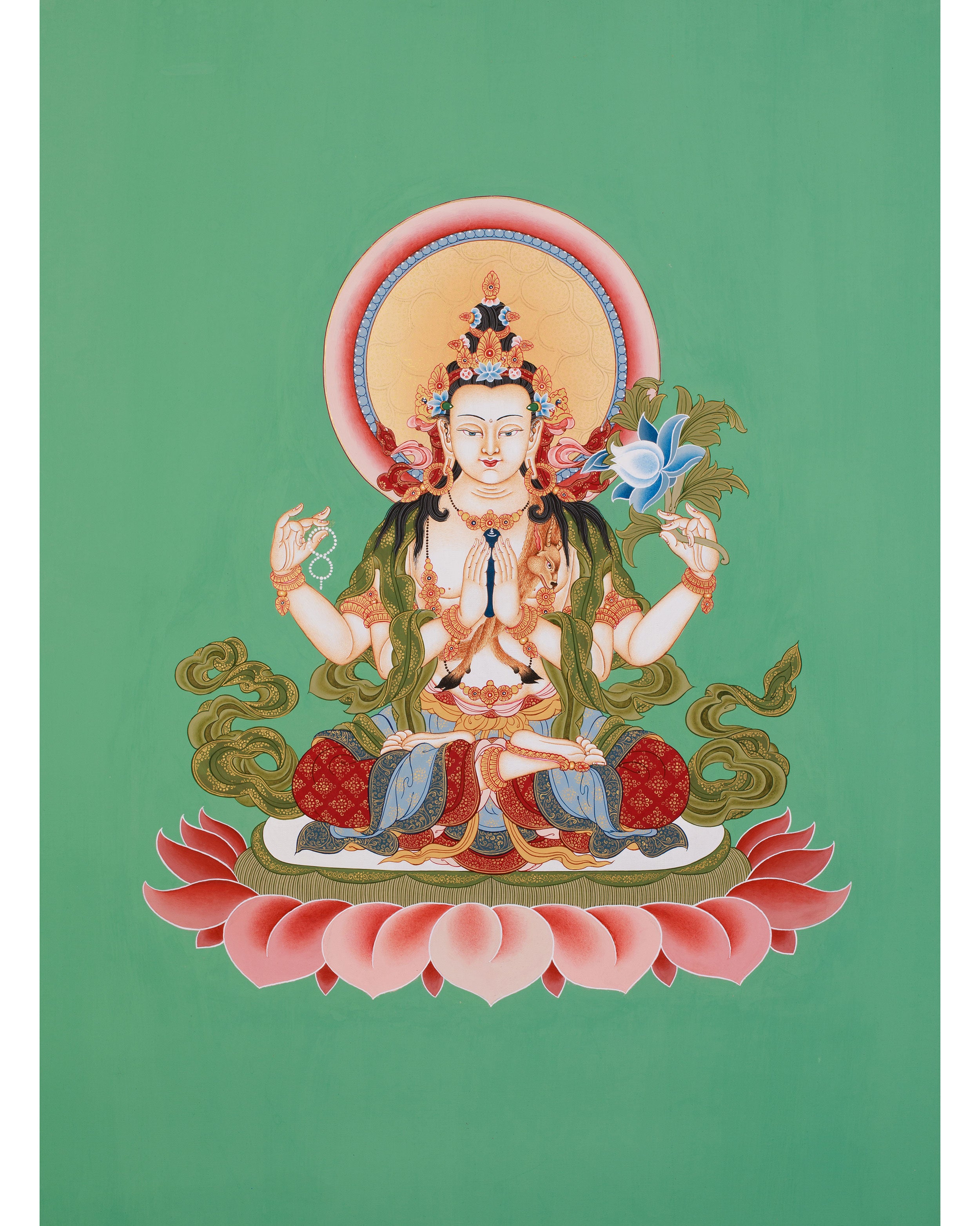 hand-painted-four-armed-chenrezig
