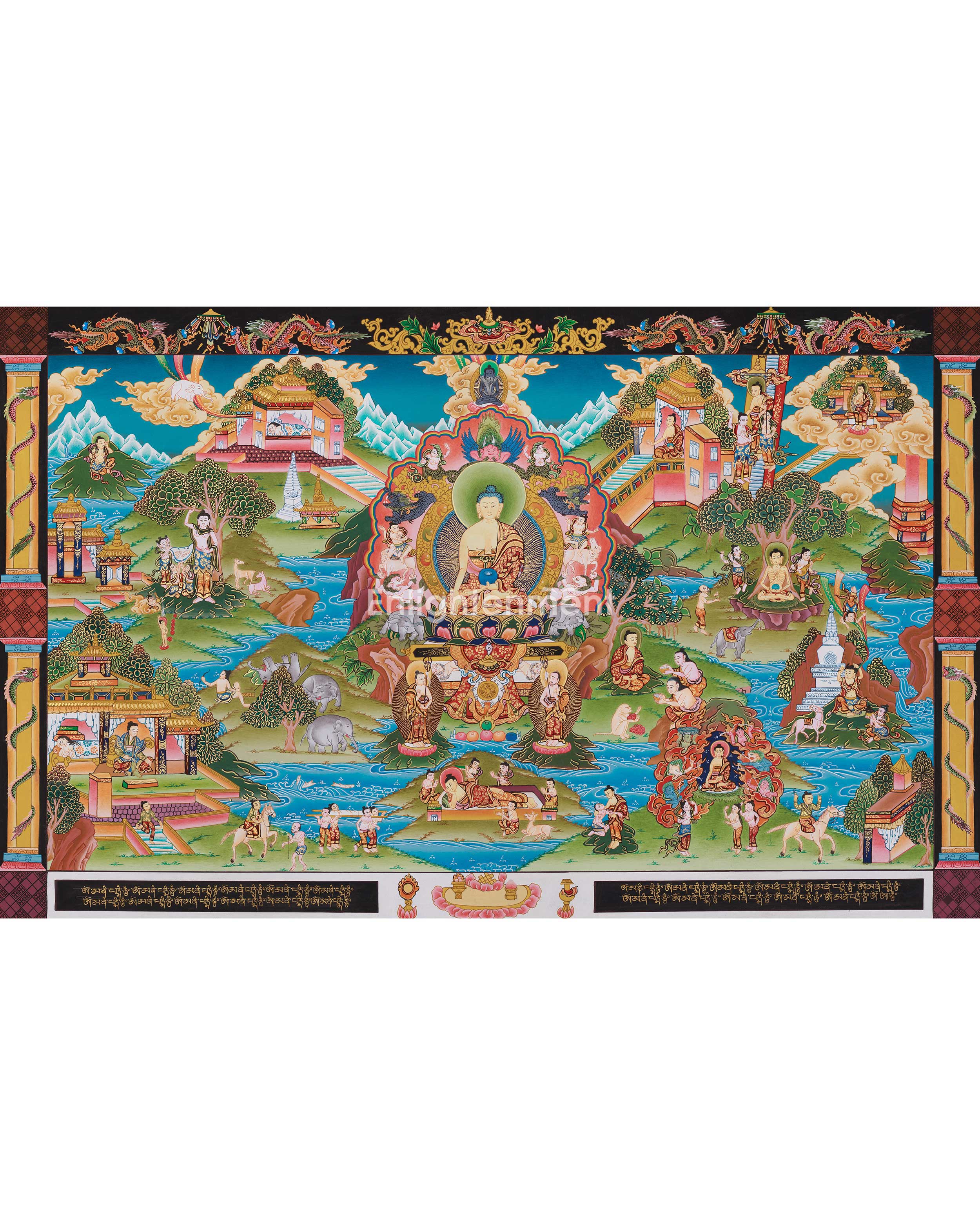 horizontal-buddha-life-story-thangka