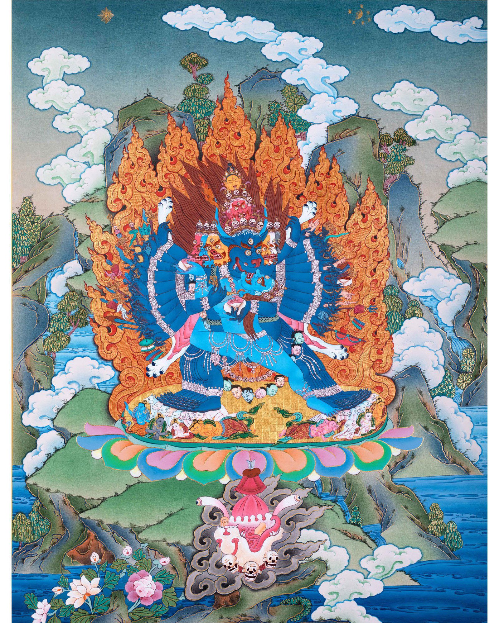 Yamantaka Thangka, Yama, Tibetan Thangka Painting