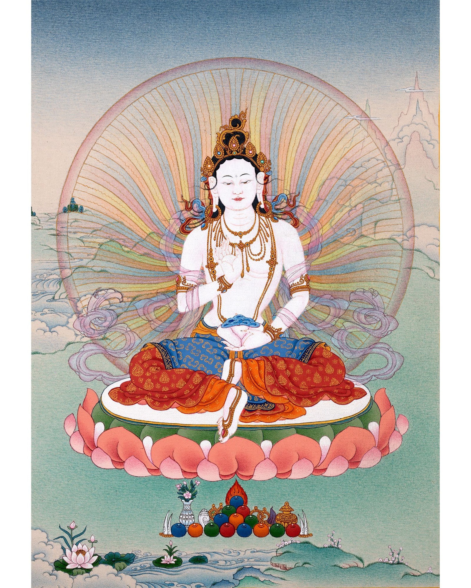 Yeshe Tsogyal Thangka, Tibetan Thangka Painting, Dakini
