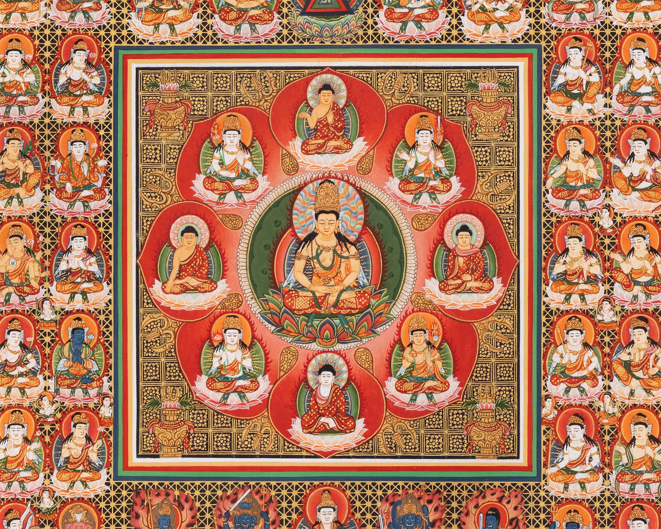 Ryoukai Set Thanka Mandala Print