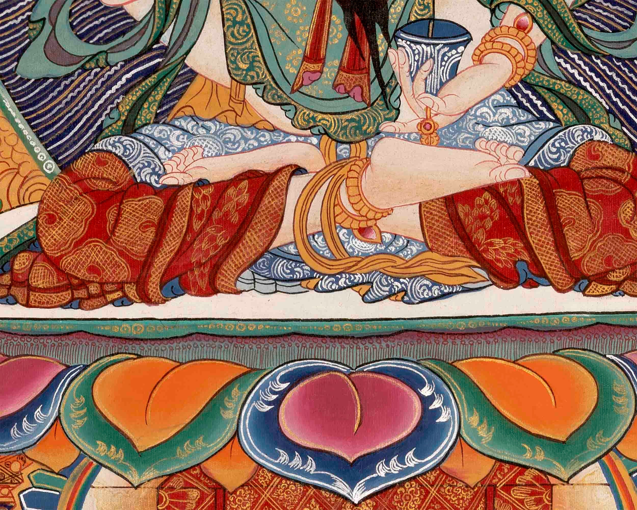 Hand-Painted Vajrasattva Dorje Sempa YabYum Thangka | Union Of Compassion & Wisdom