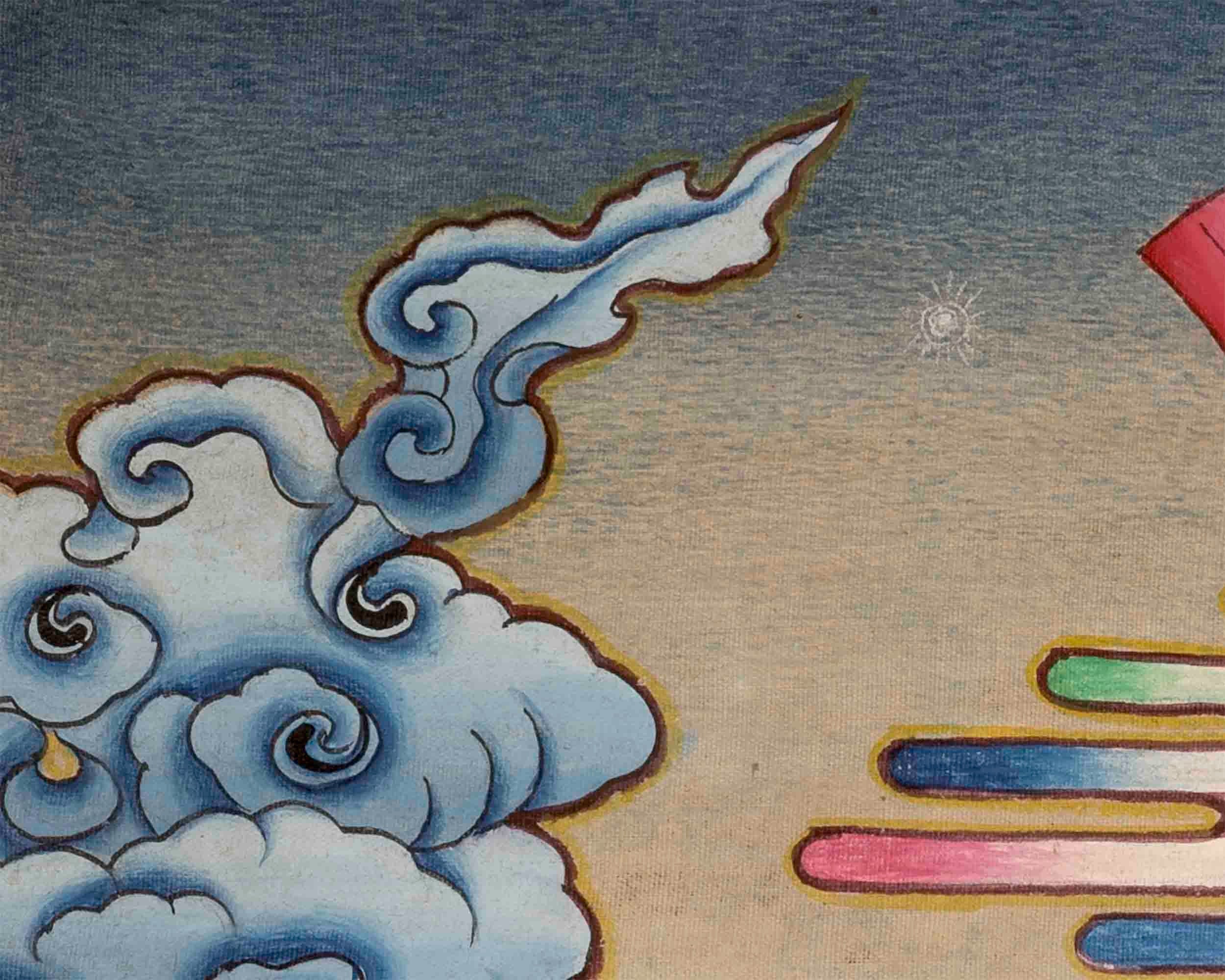 Hand-Painted Vajrasattva Dorje Sempa YabYum Thangka | Union Of Compassion & Wisdom