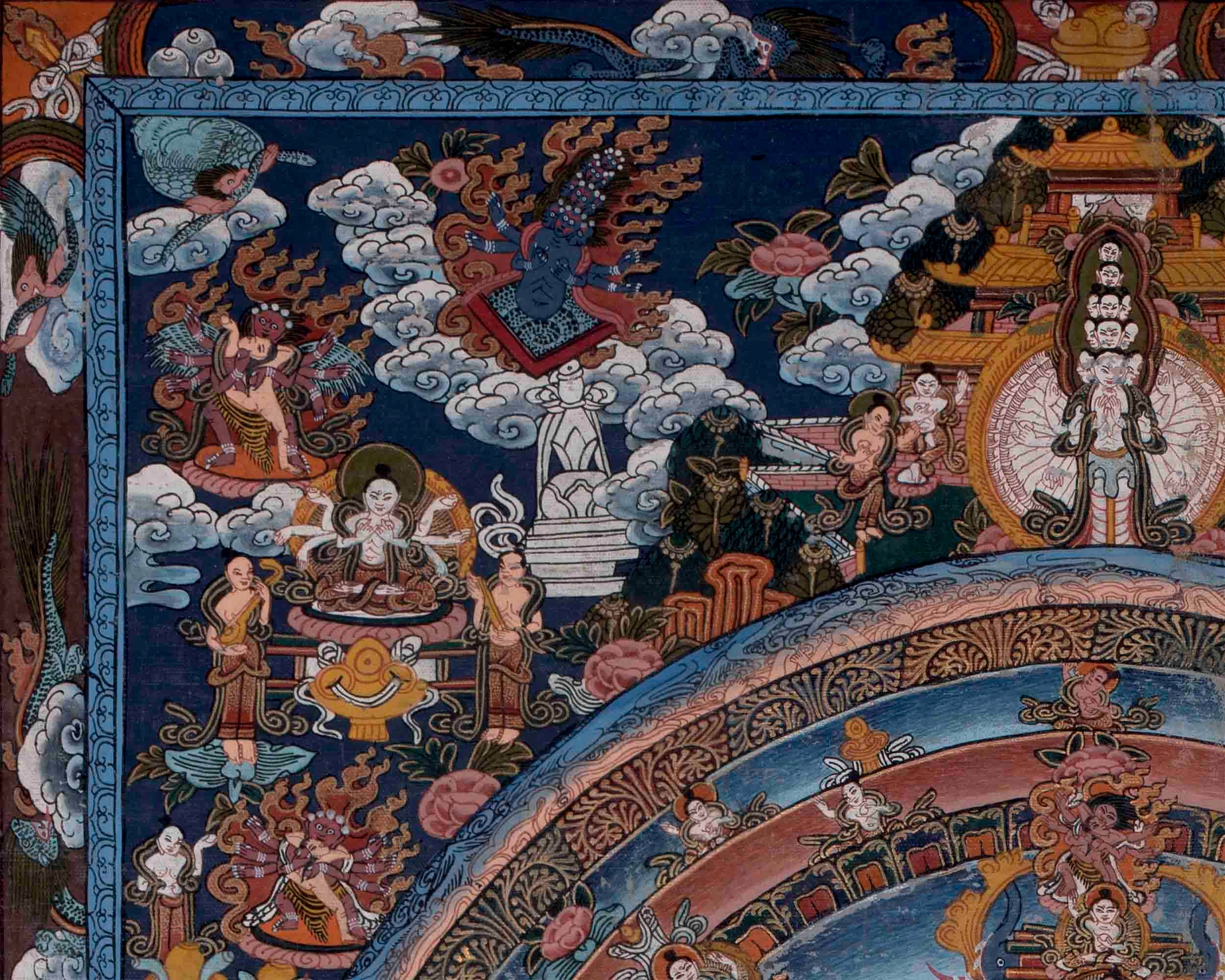 Rare Hand-Painted Queen Maya Devi Mandala | Buddhist Art