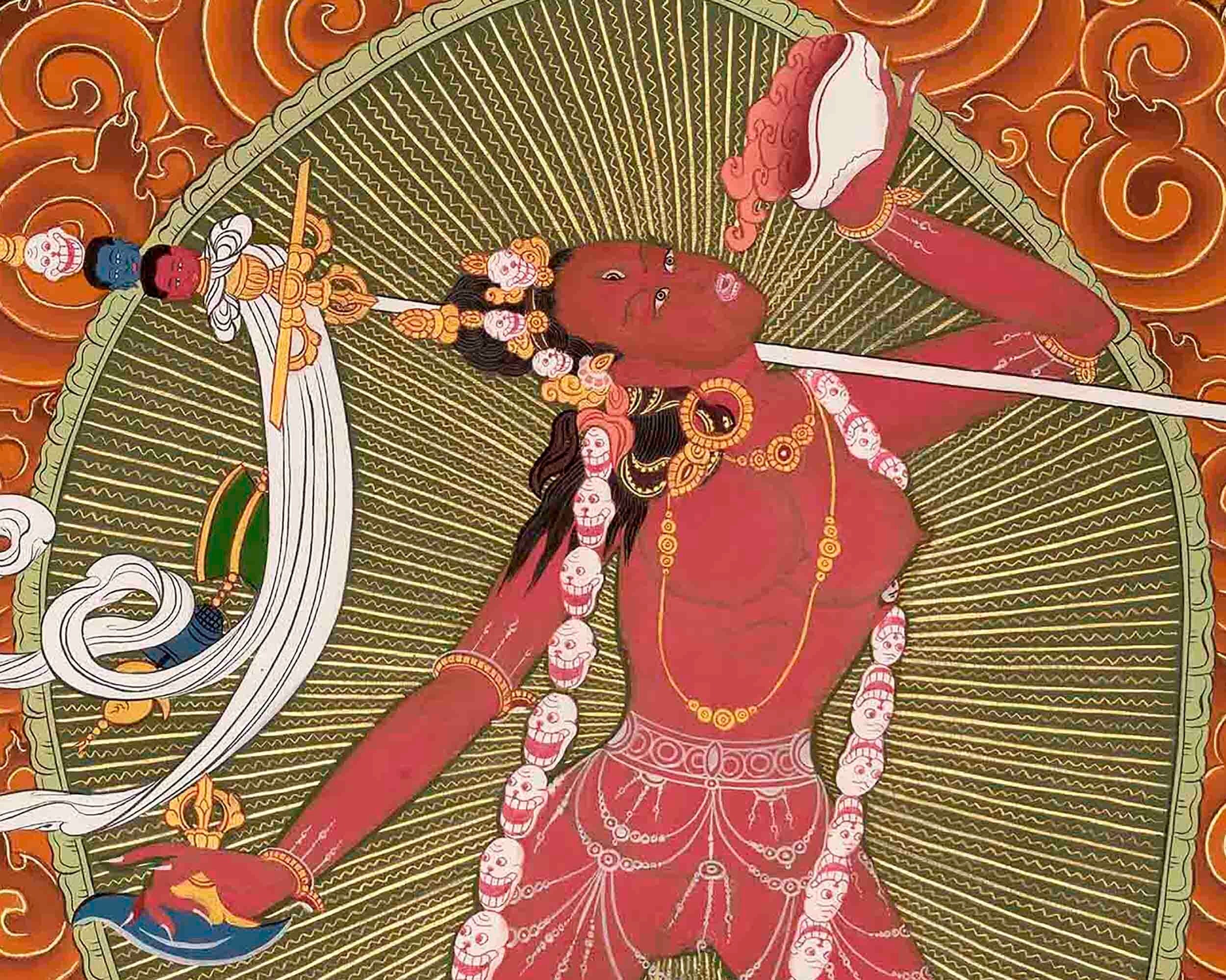 Traditional Tibetan Thangka | Yidam Vajrayogini | Thangka Painting | The Divine Dakini |