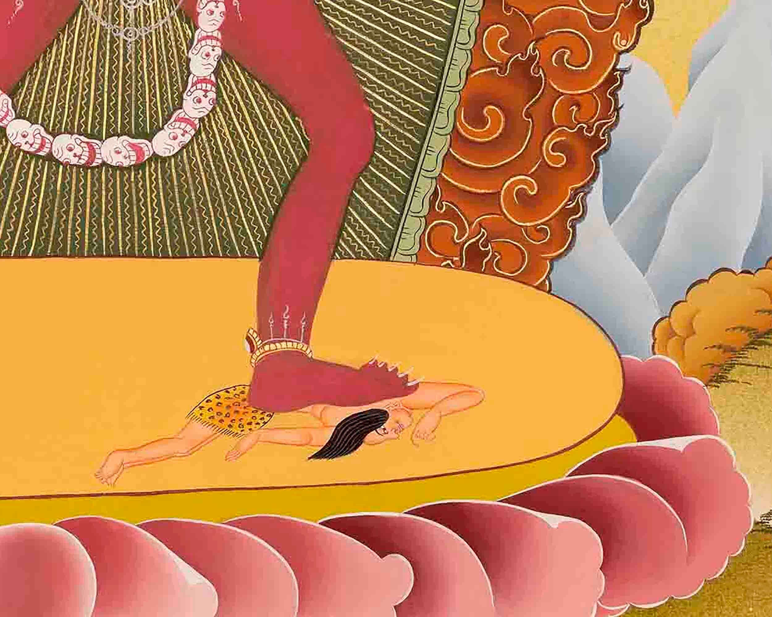 Traditional Tibetan Thangka | Yidam Vajrayogini | Thangka Painting | The Divine Dakini |