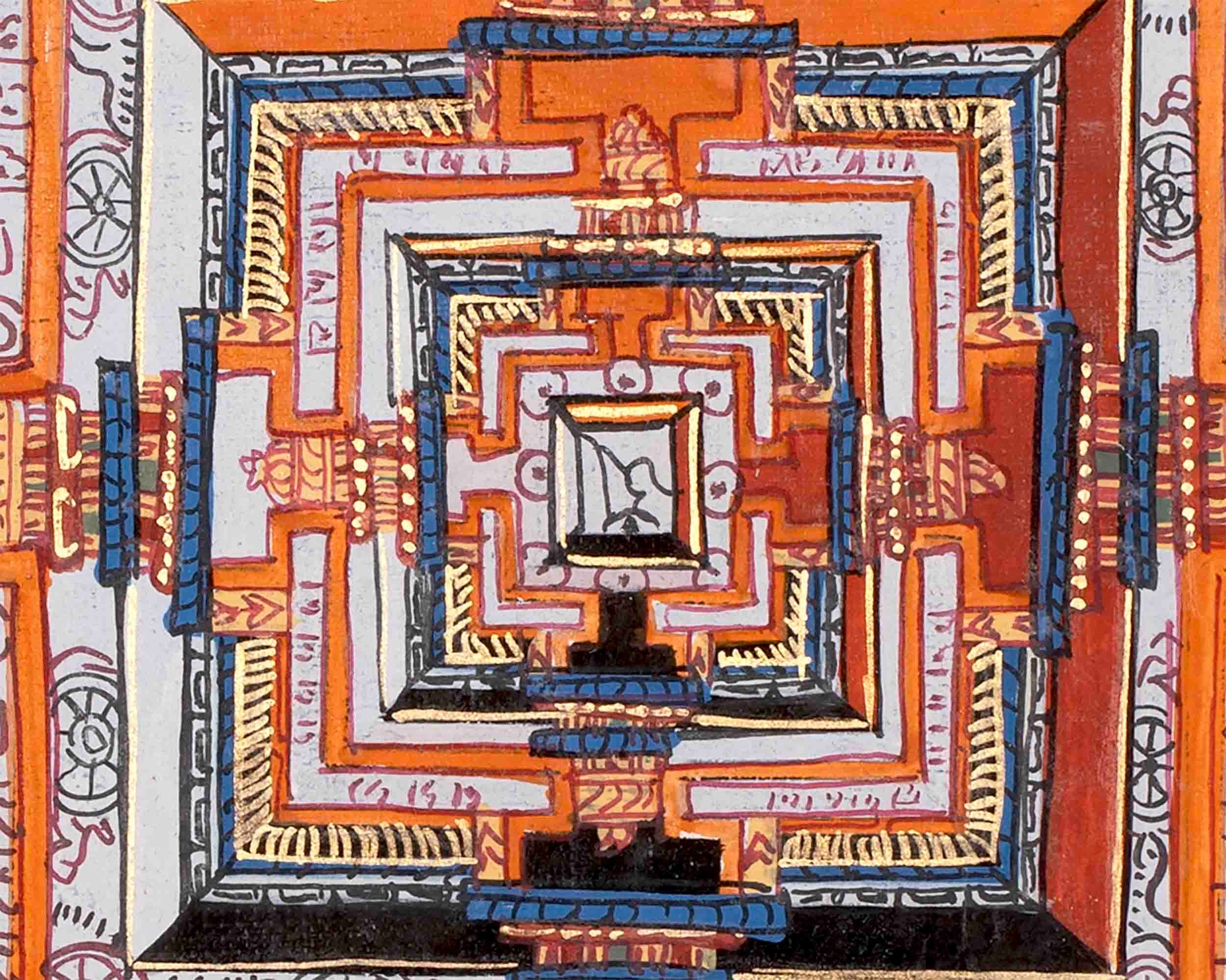Original Hand-Painted Kalachakra Mandala | Mandala Thangka Wall Hanging