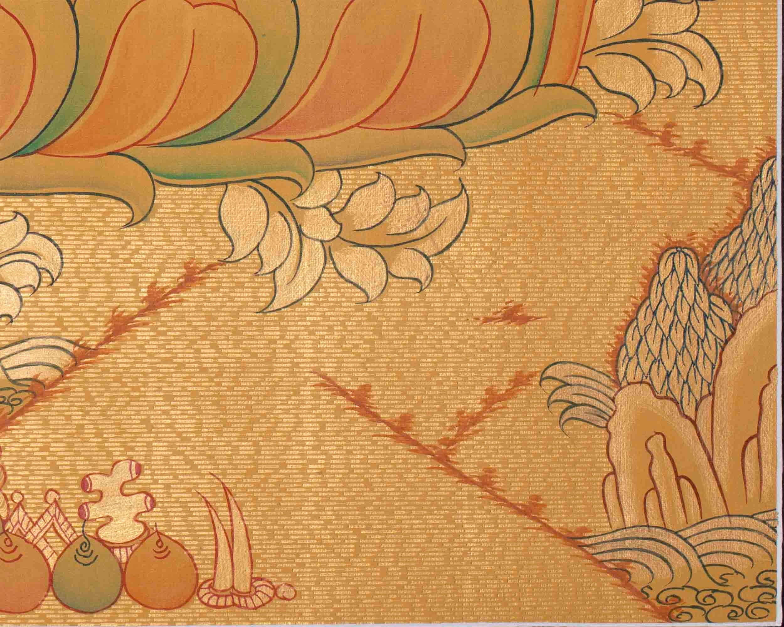 Original Full Gold Style Vajrasattva Thangka | Hand-Painted Thanka