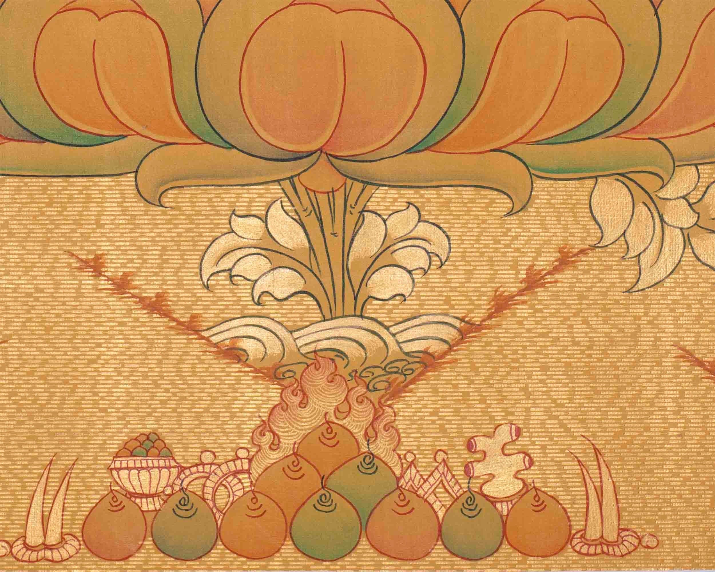 Original Full Gold Style Vajrasattva Thangka | Hand-Painted Thanka