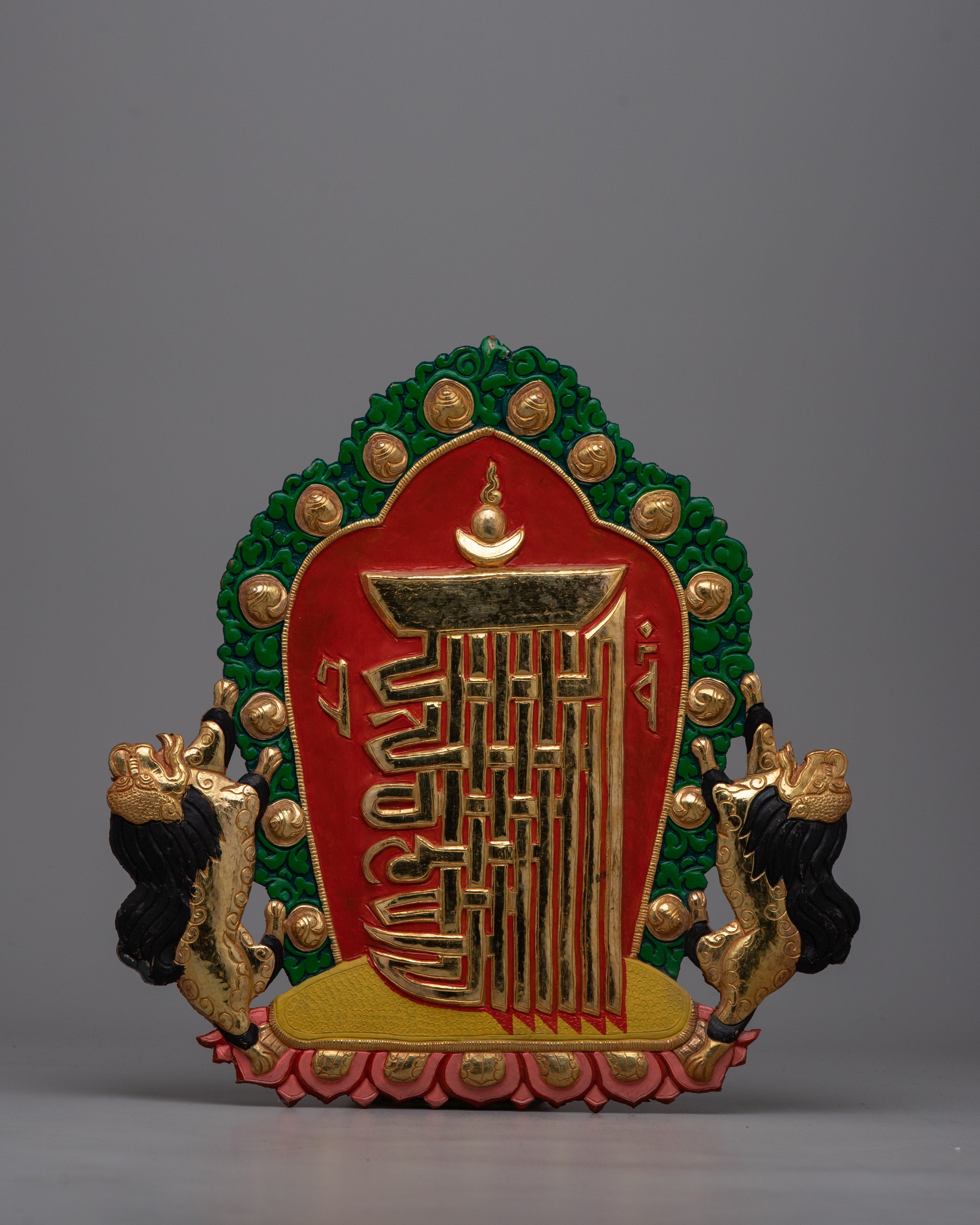 Copper Kalachakra Mantra Wall Hanging