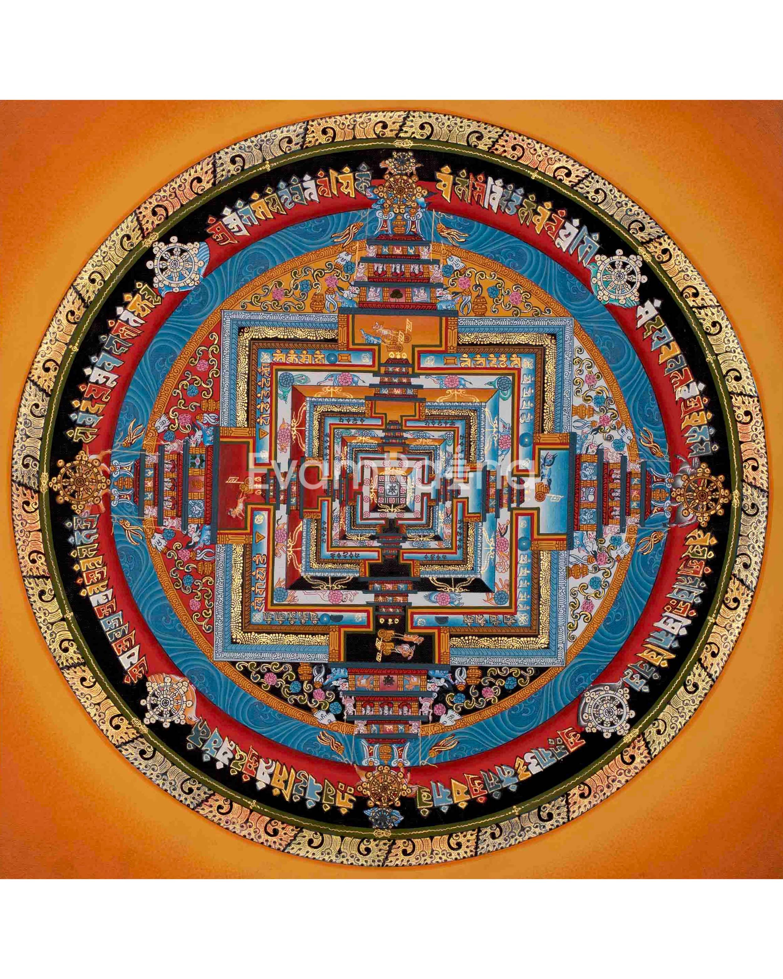 Original Hand Painted Master Quality Kalachakra Mandala | Mandala Thanka |
