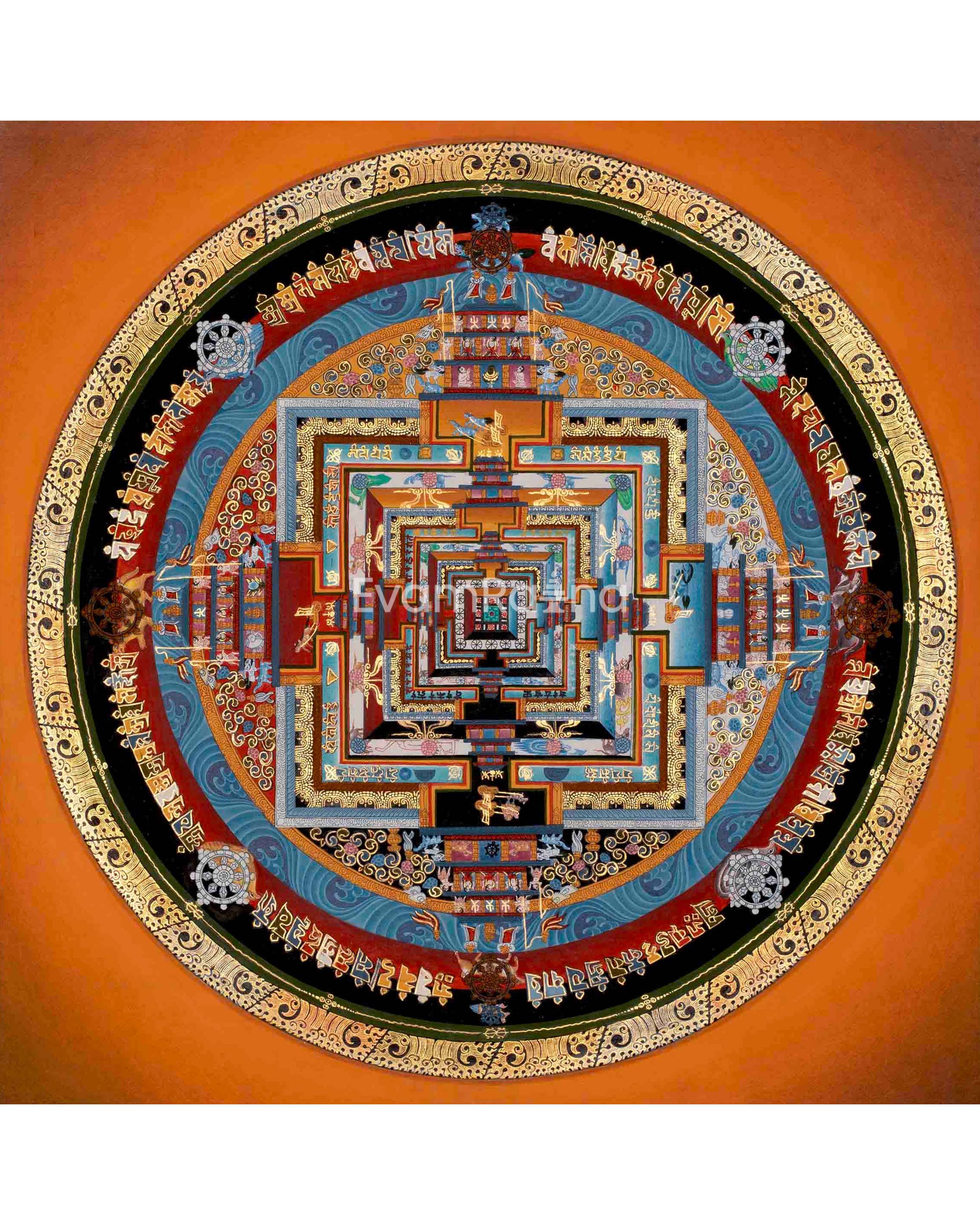Original Hand Painted Master Quality Kalachakra Mandala | Mandala Thanka |