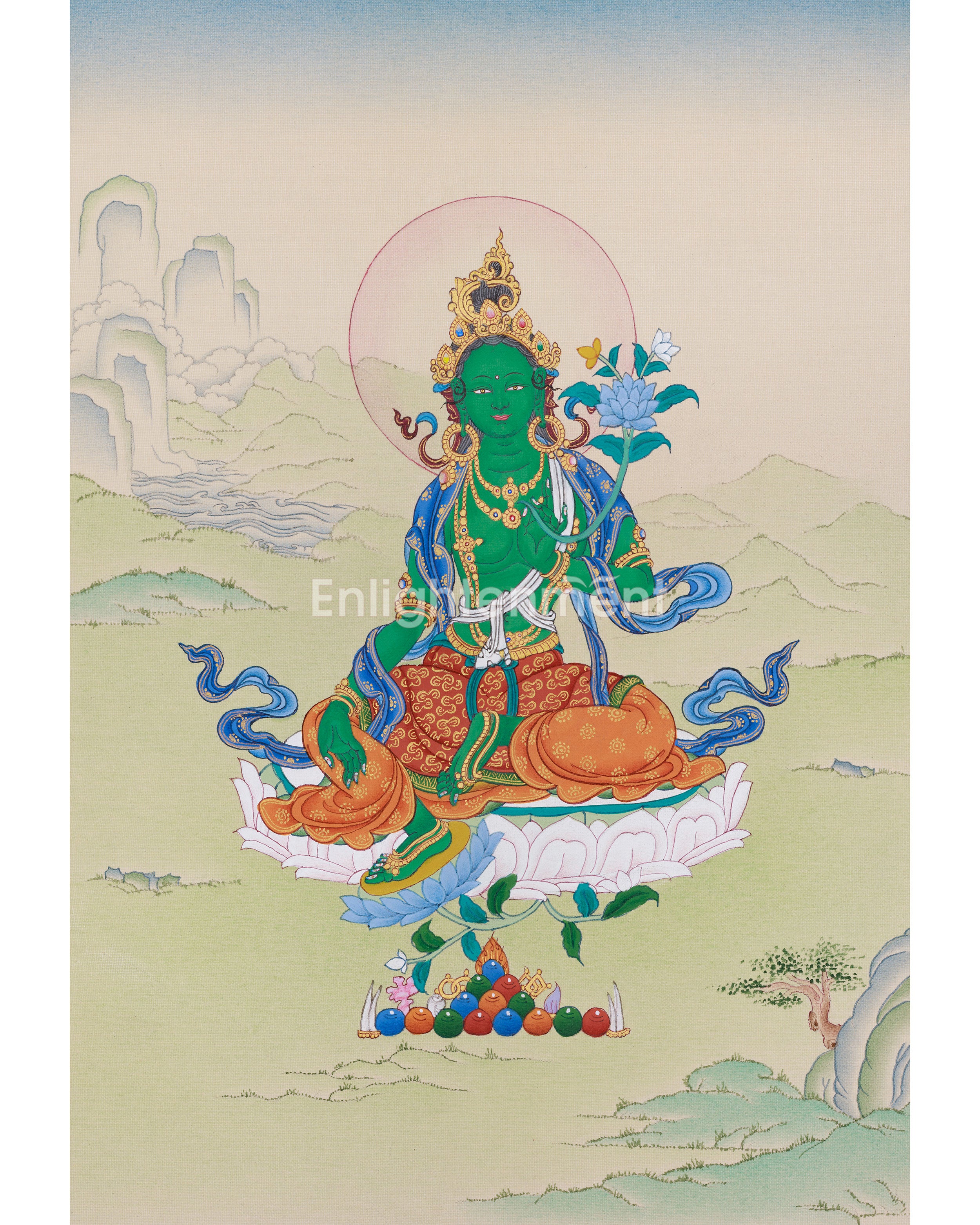 handmade-green-tara-painting