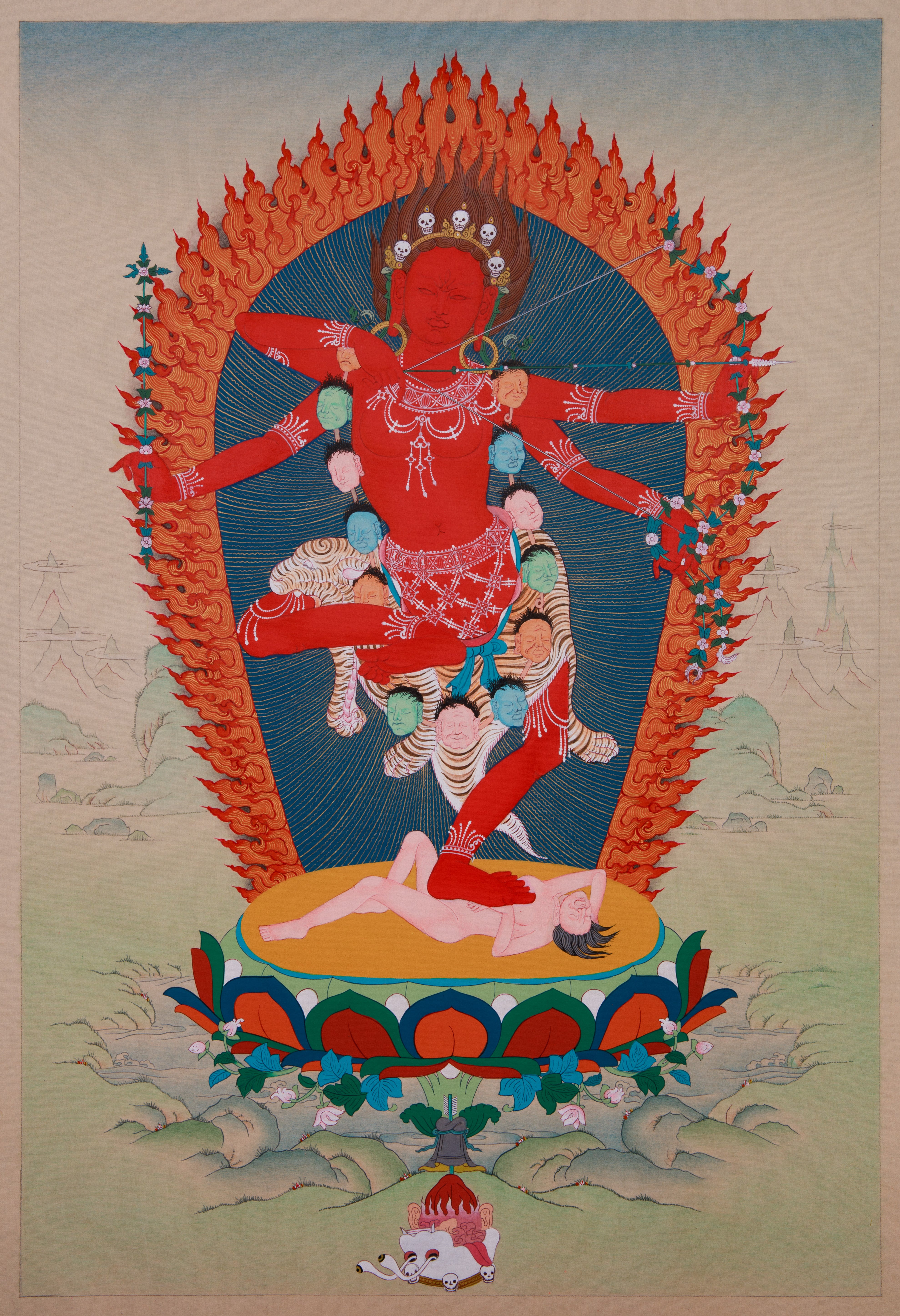 Kurukulla Thangka | The Dakini of Enchantment | Red Tara
