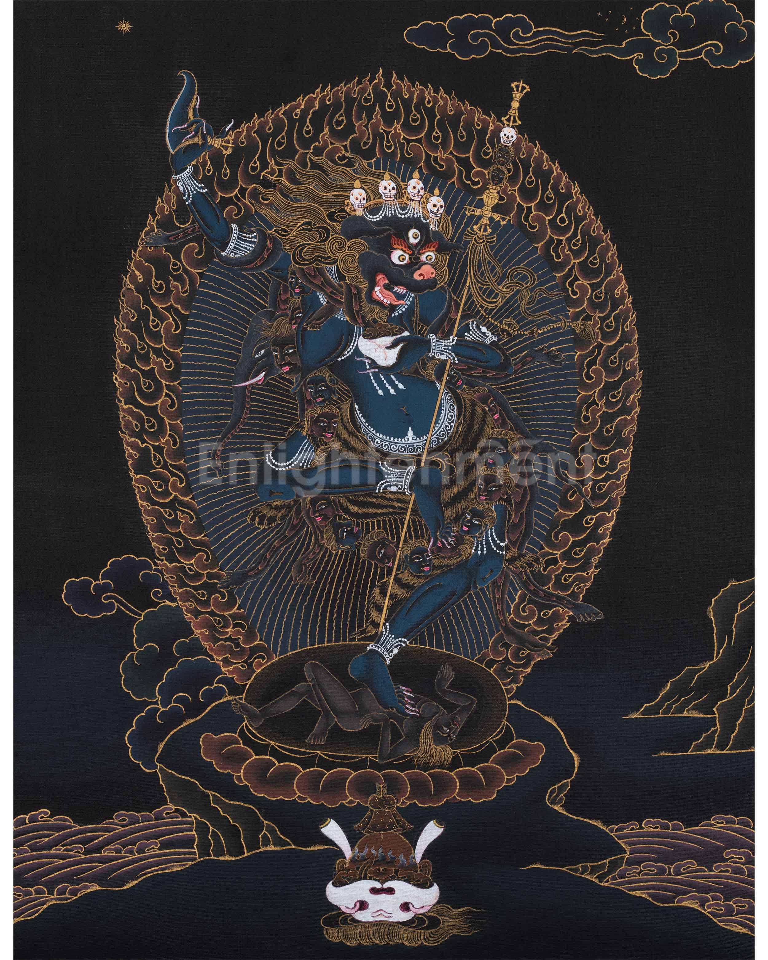 Singha Mukha Thangka Art