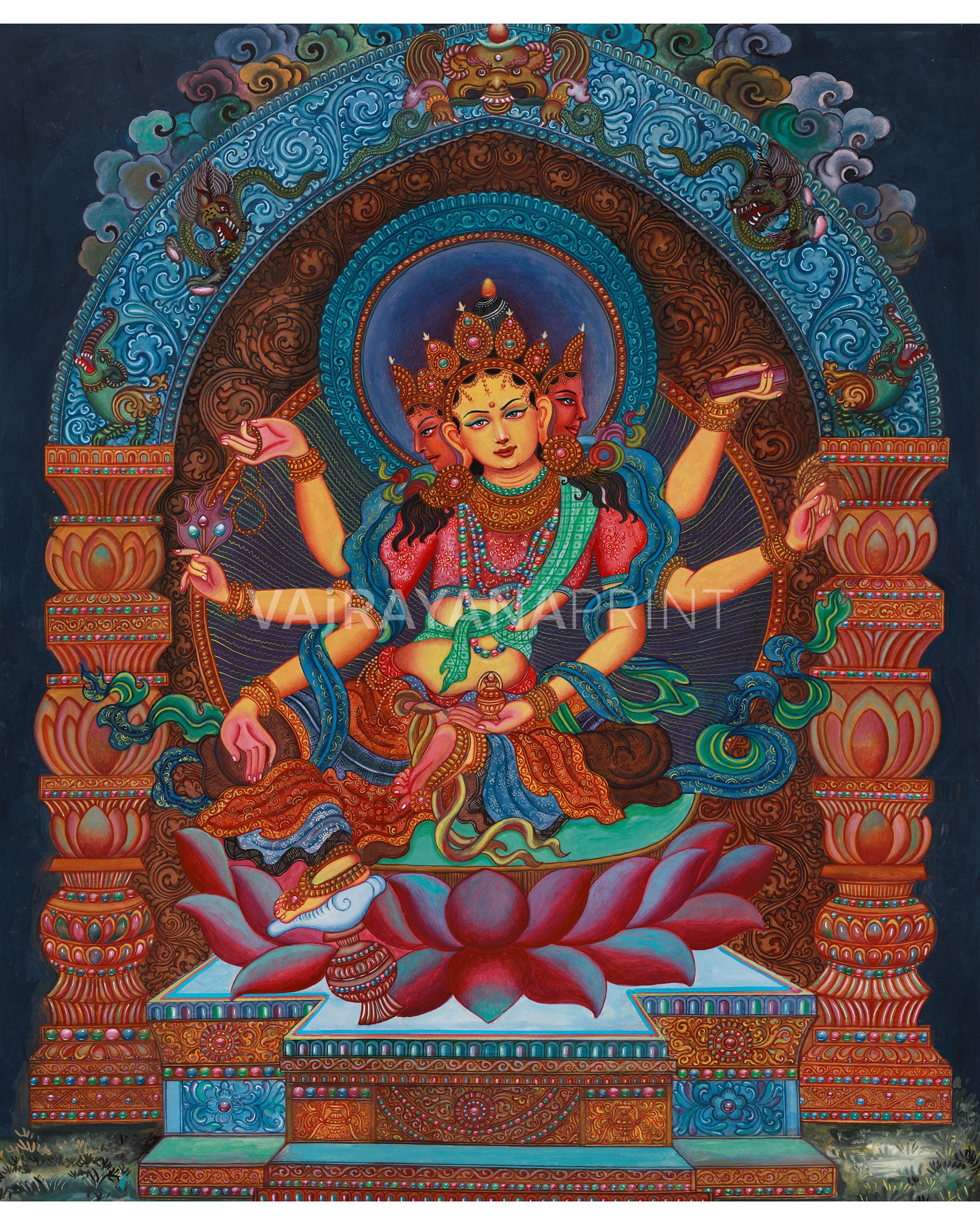 six-armed-vasudhara-print