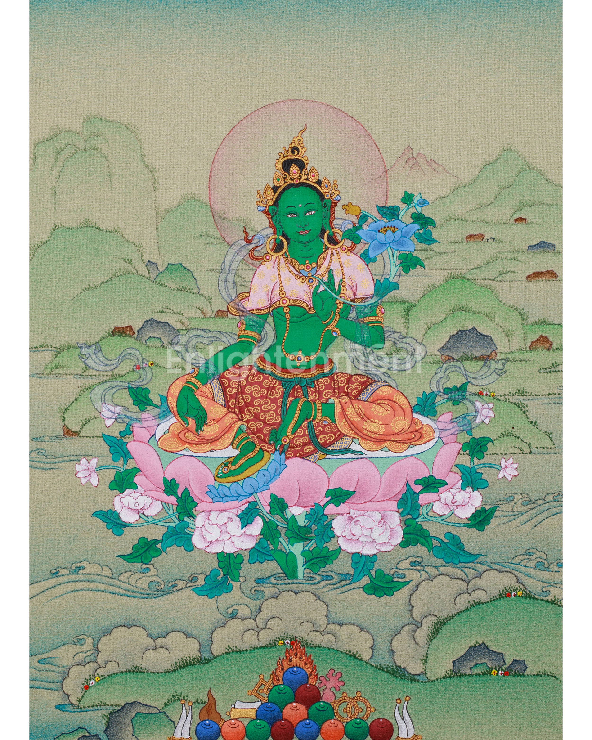 small-green-tara-painting