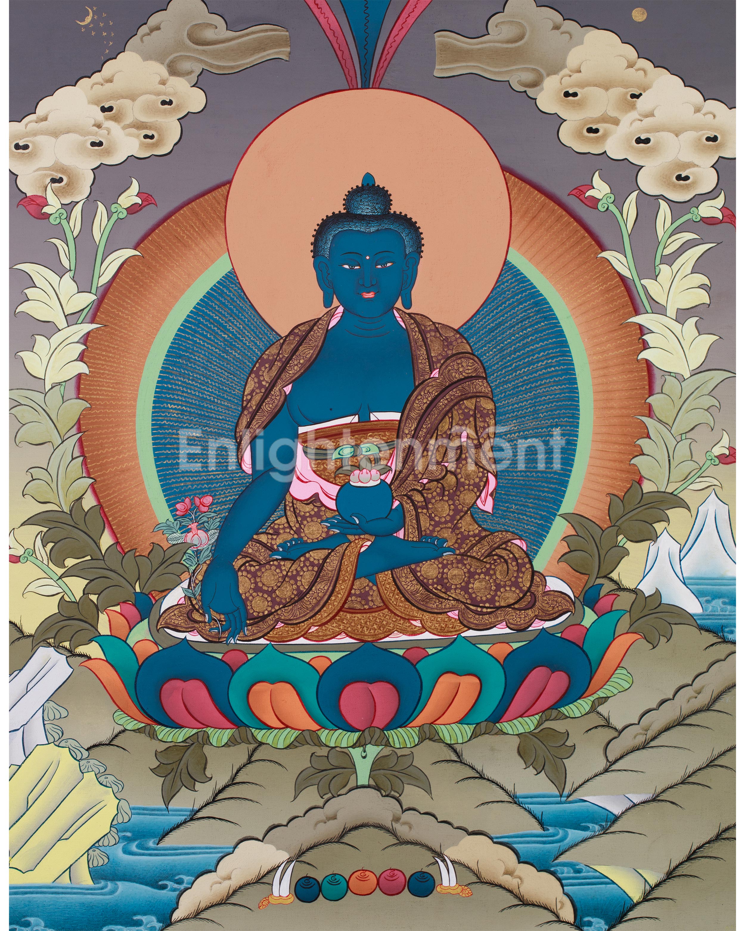 thangka-of-blue-buddha-bhaisajyaguru