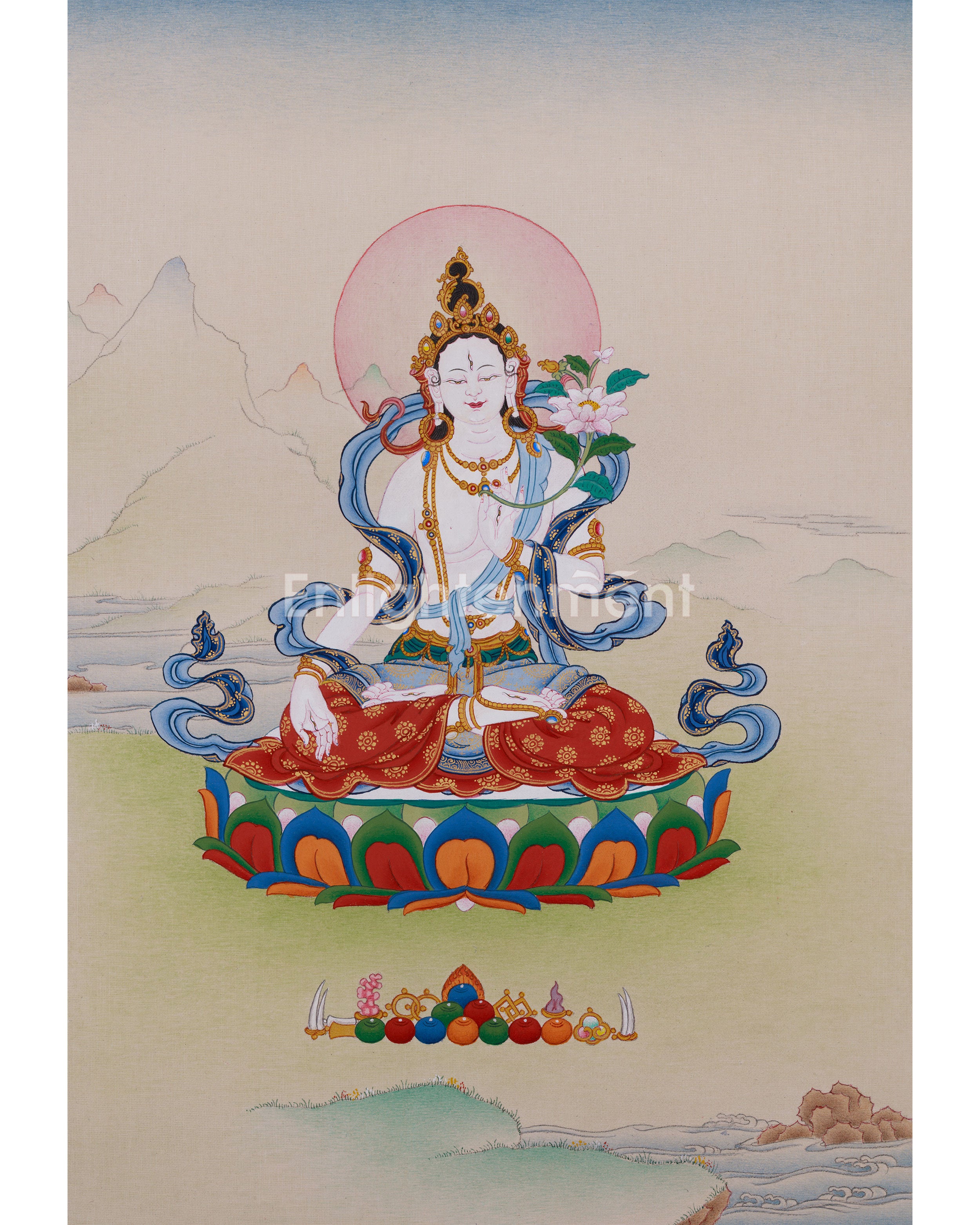 thangka-of-white-tara-goddess-of-longevity