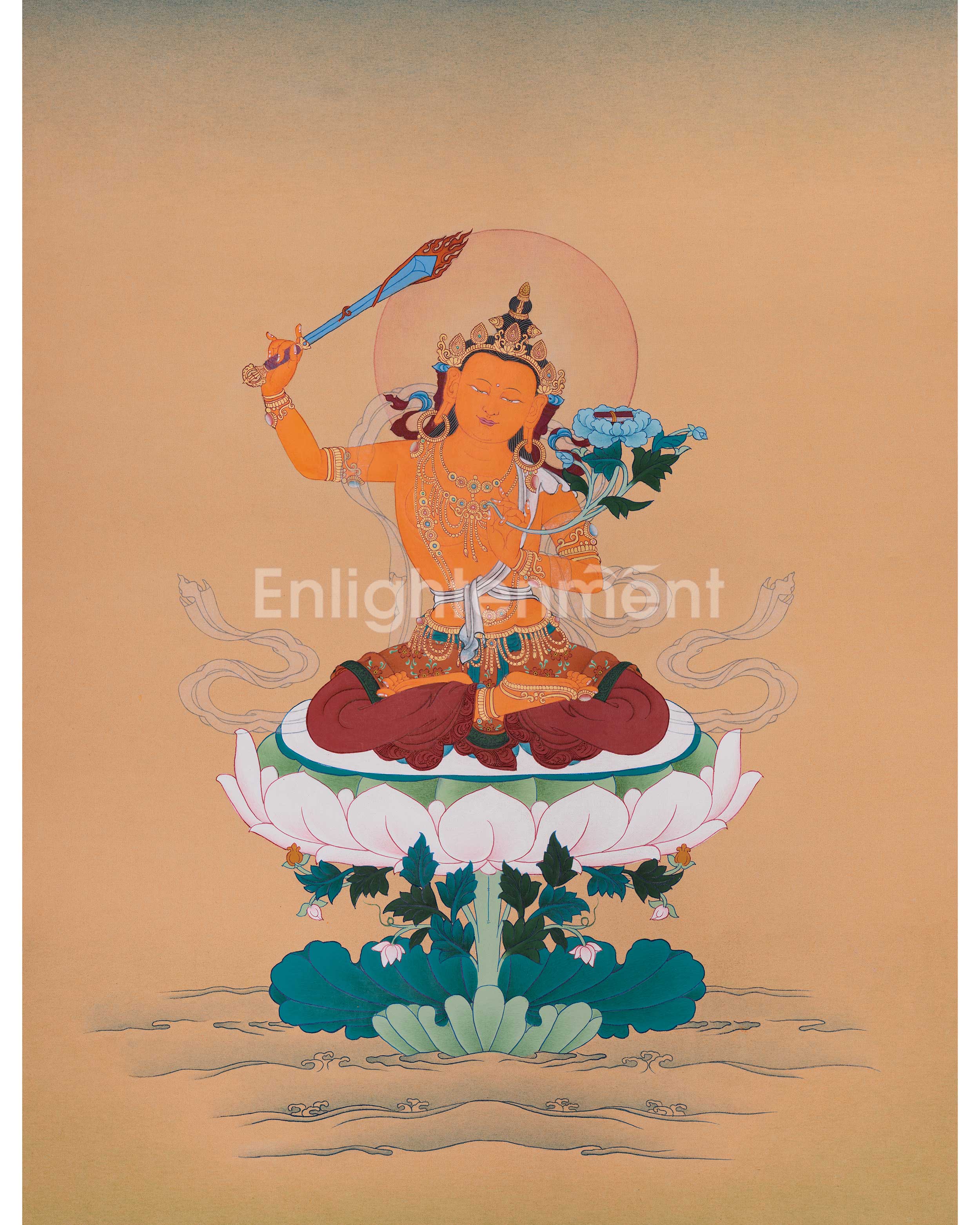 thangka-of-wisdom-deity-manjushri