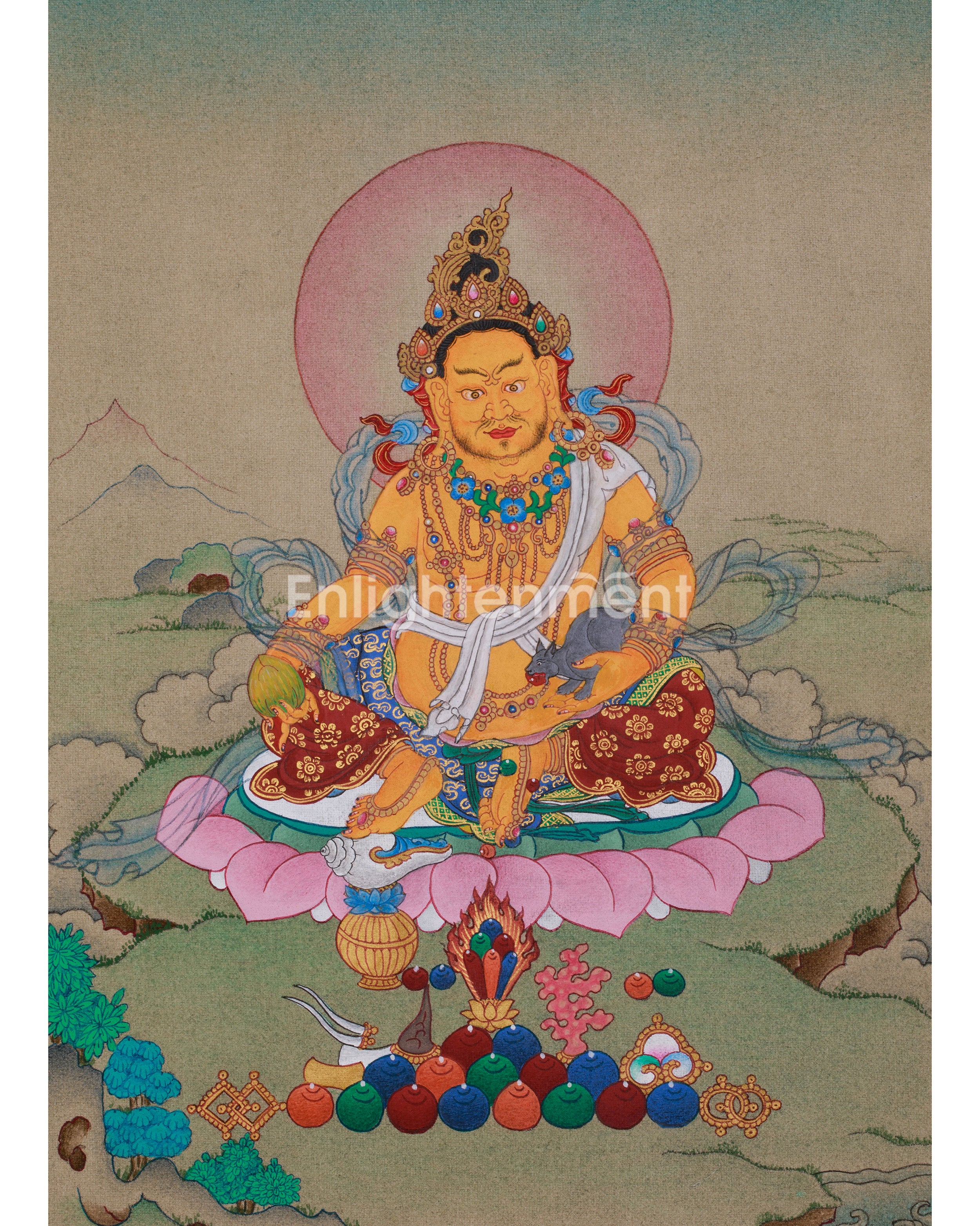 thangka-of-yellow-dzambhala