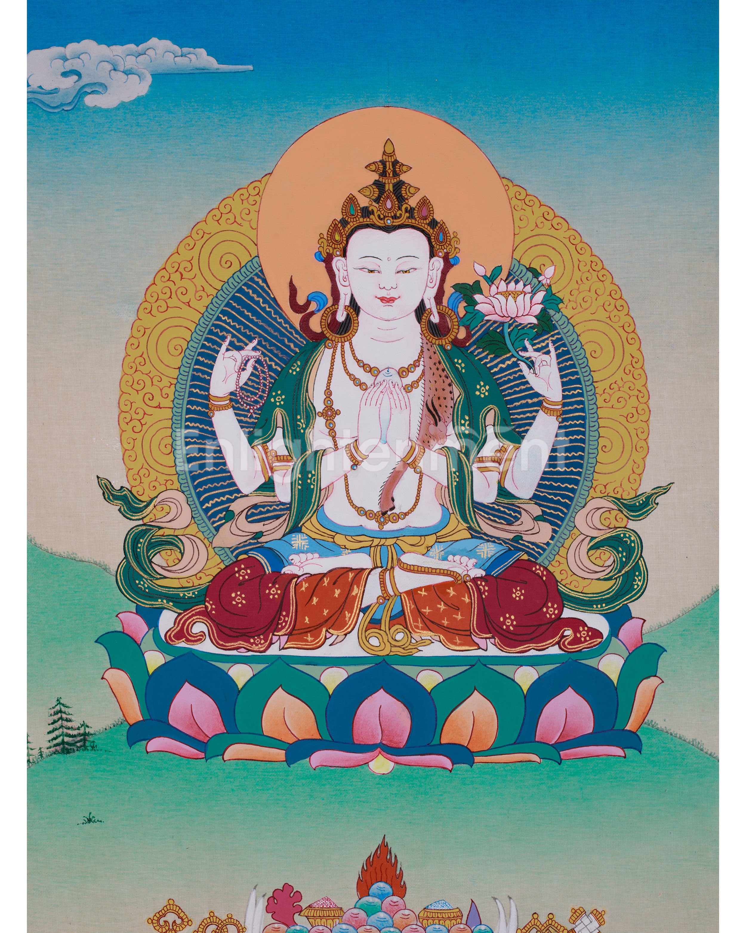 the-embodiment-of-compassion-chenrezig-thangka