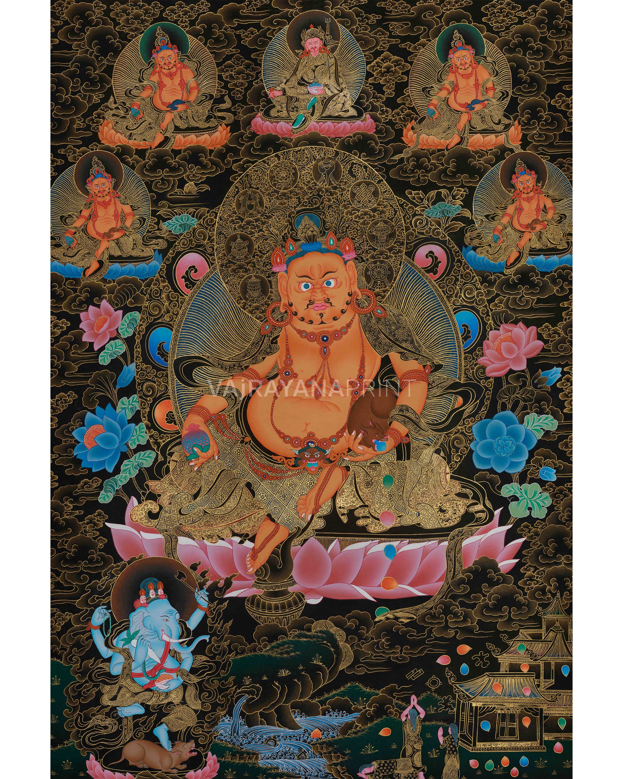 wealth deity, dzambhala print