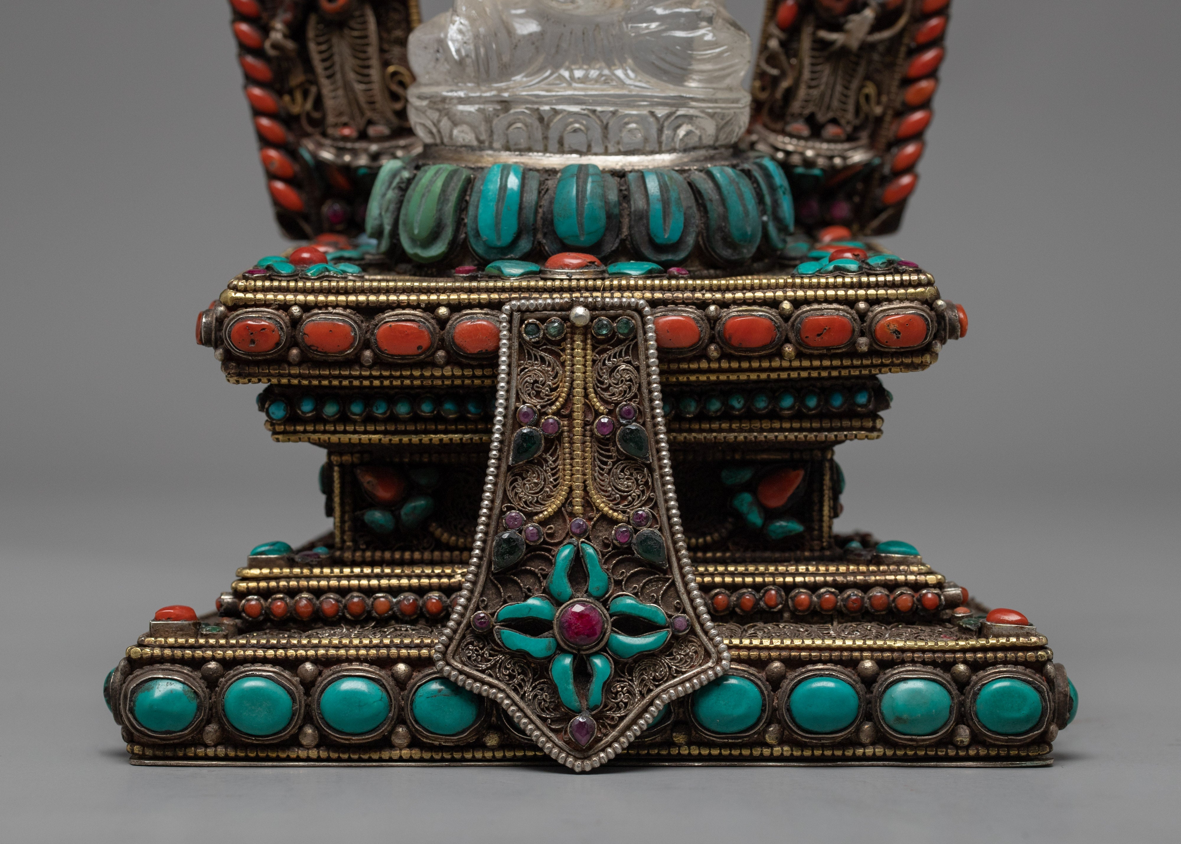 Crystal Ratnasambhava Buddha Statue | Buddhist Home Sign Decor