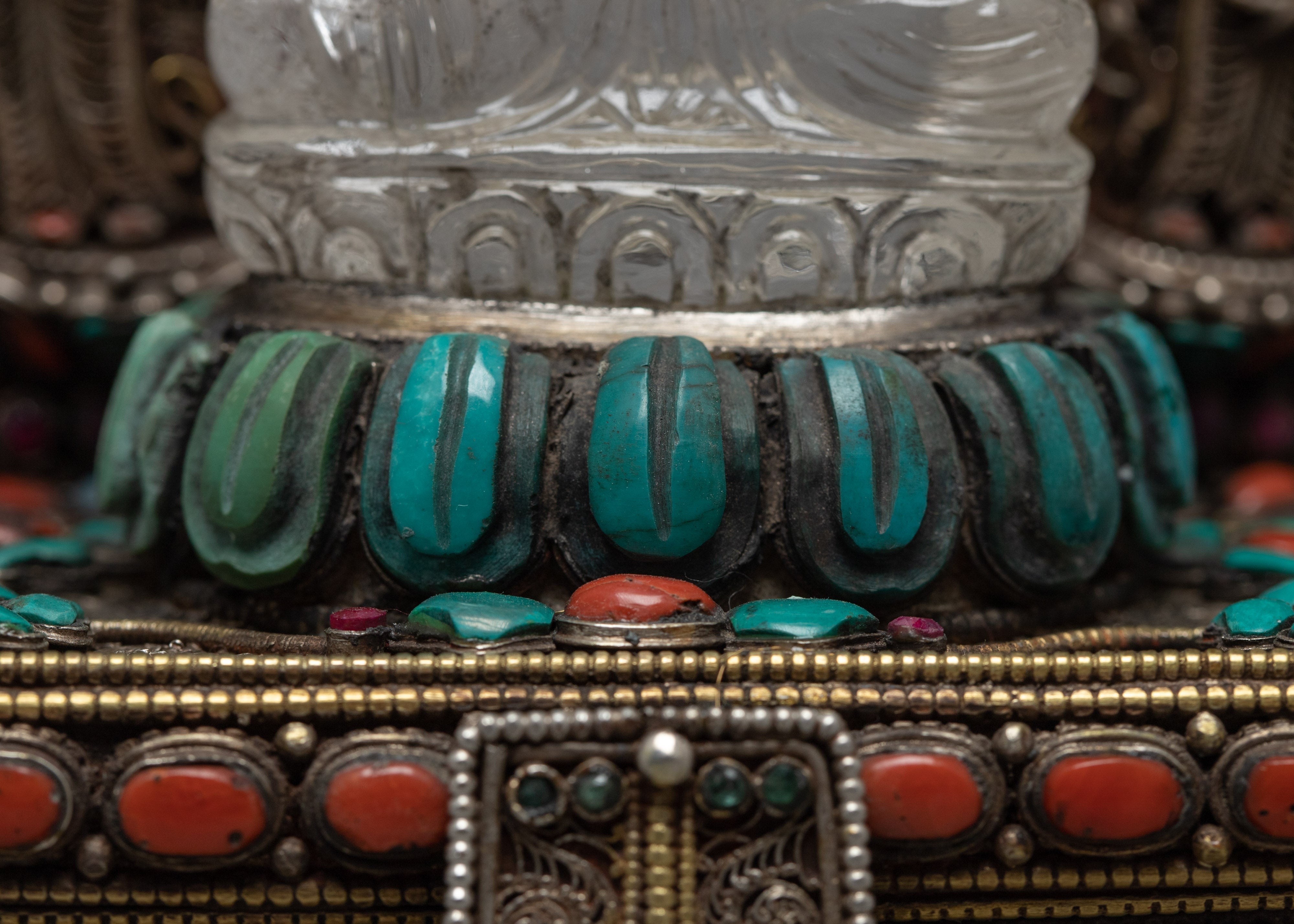 Crystal Ratnasambhava Buddha Statue | Buddhist Home Sign Decor