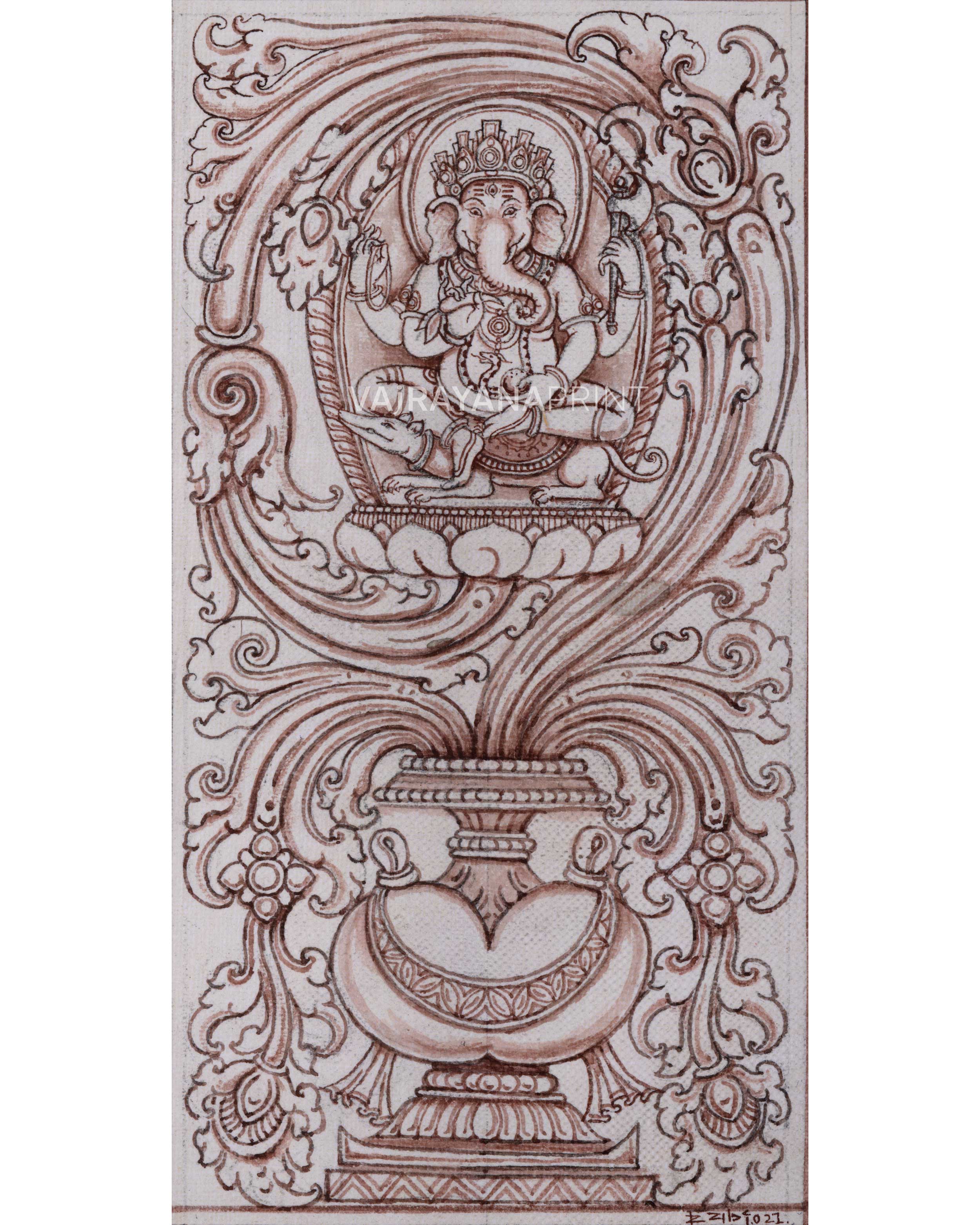 High-Quality Print For Ganesha Mantra