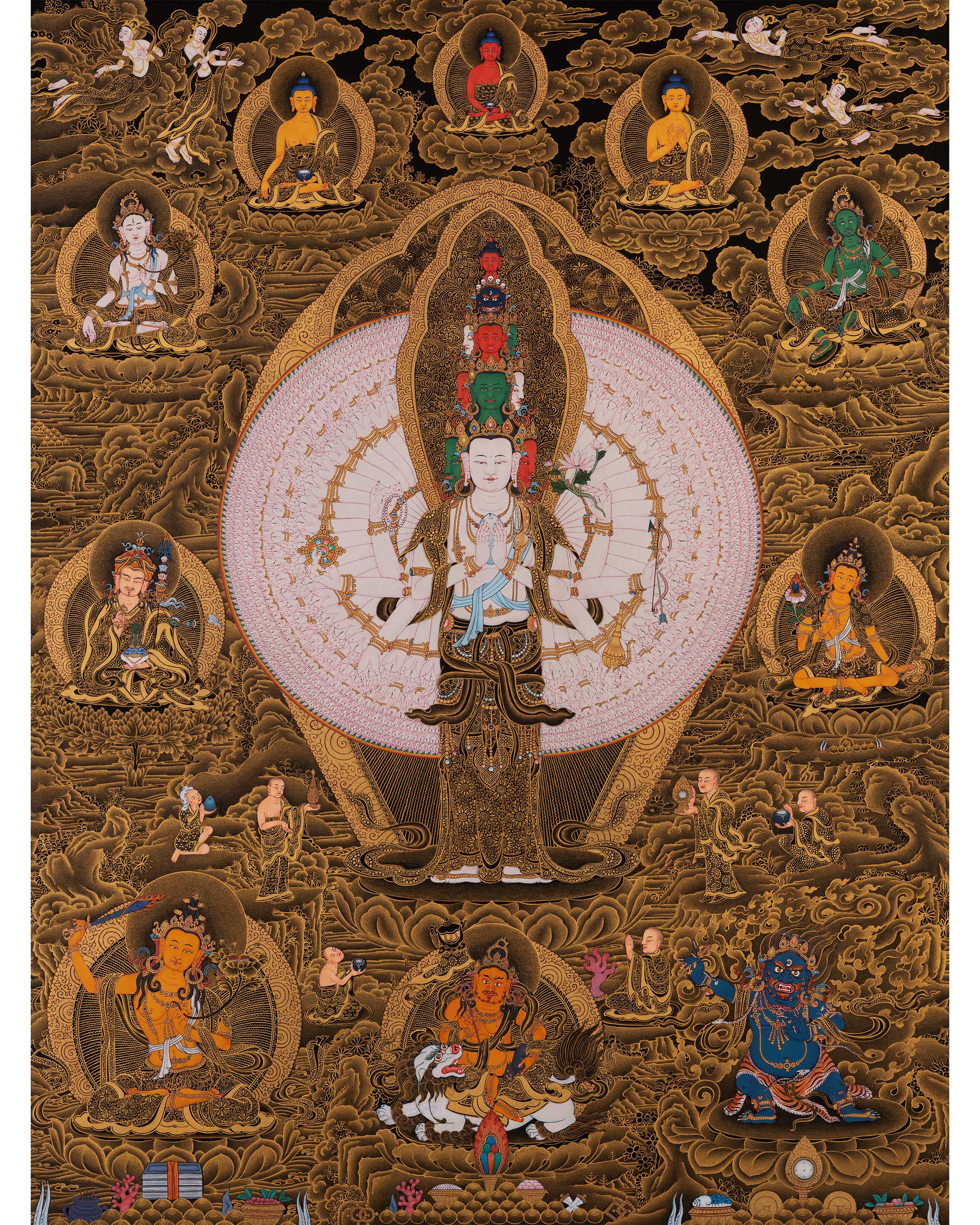 1000 Armed Chenrezig Thangka