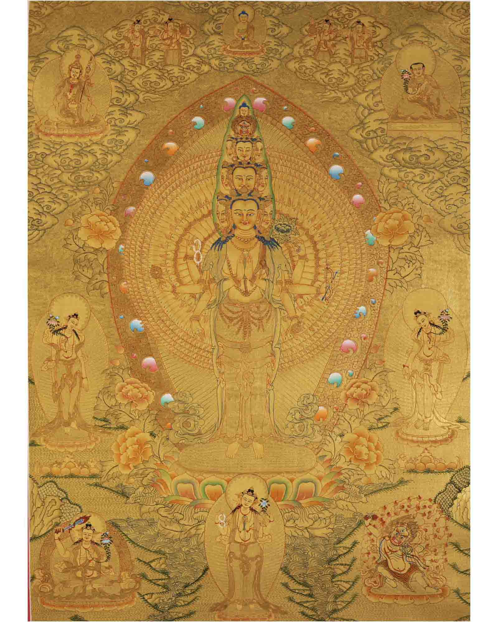 1000 Armed Avalokiteshvara Thangka | Gift For Buddhist
