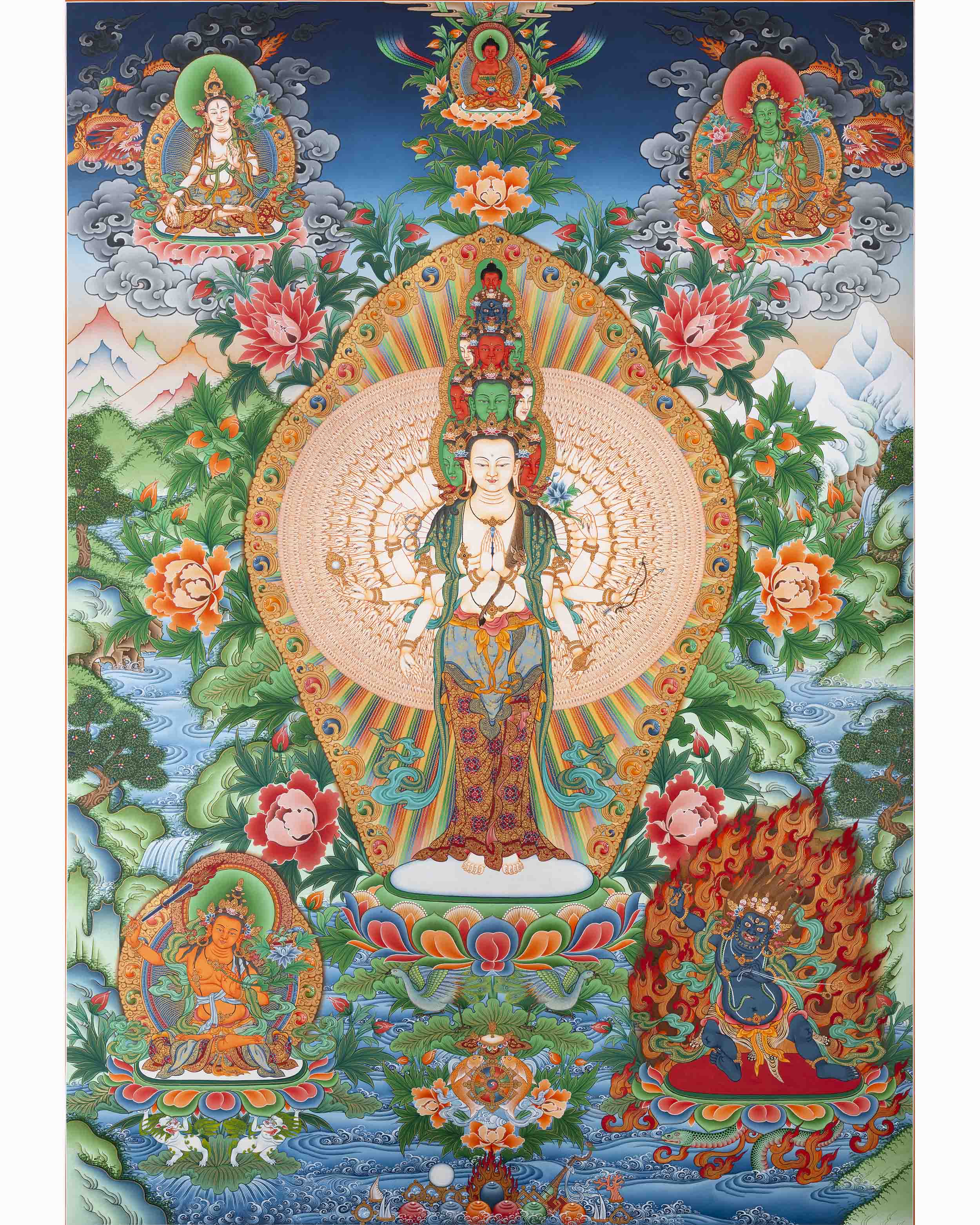 1000 Armed Chengrezig Print