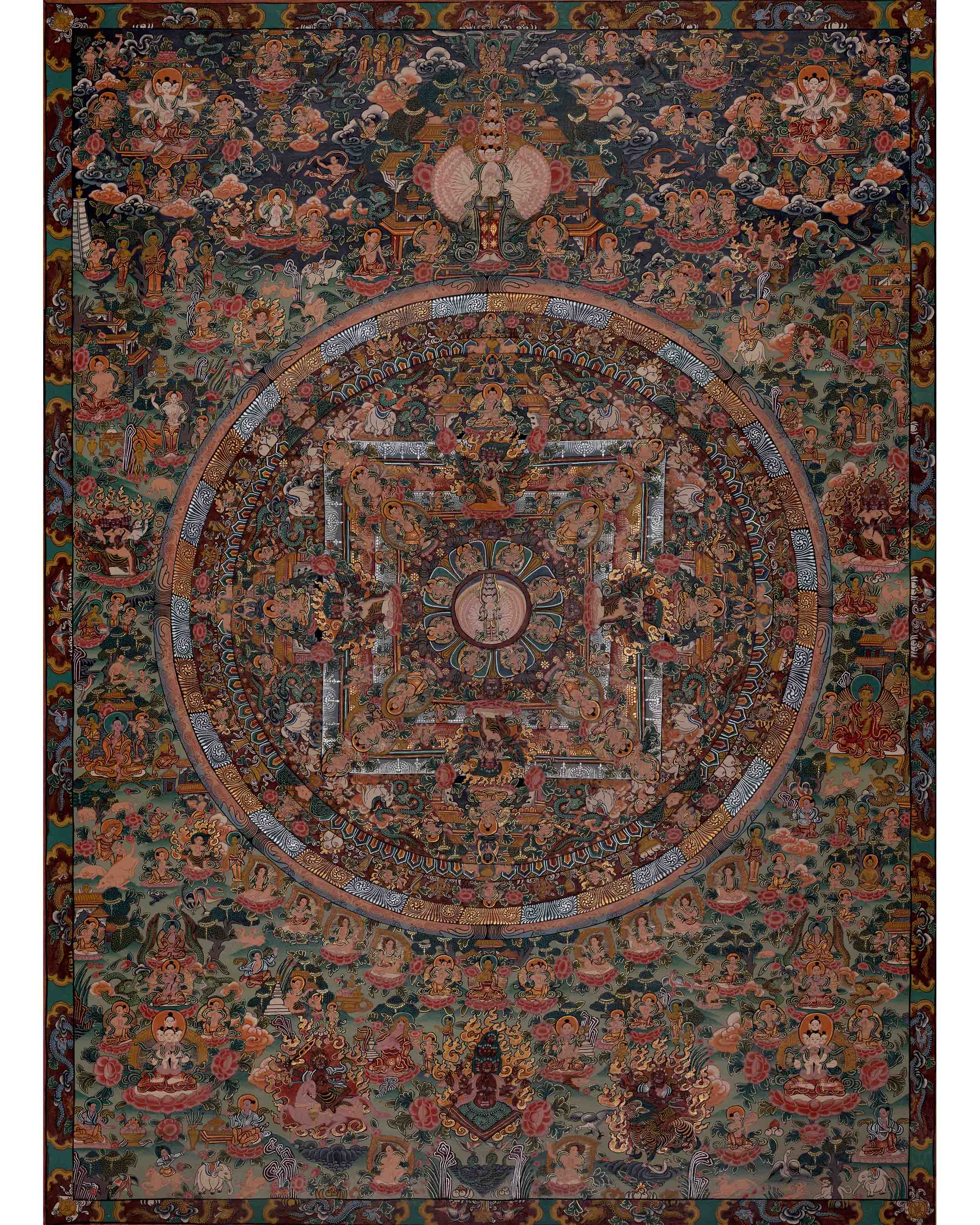 1000 armed Lokeshvara Thangka